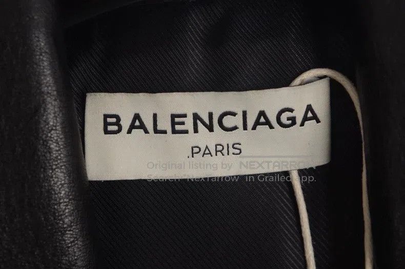 Balenciaga Balenciaga Black Motorcycle Lamb Leather Jacket Size XXS / US 00 / IT 34 - 3 Thumbnail
