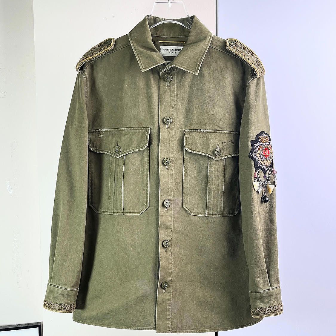 Saint Laurent Paris Saint Laurent Military Embroidered Jacket Size 38 Size XS / US 0-2 / IT 36-38 - 1 Thumbnail