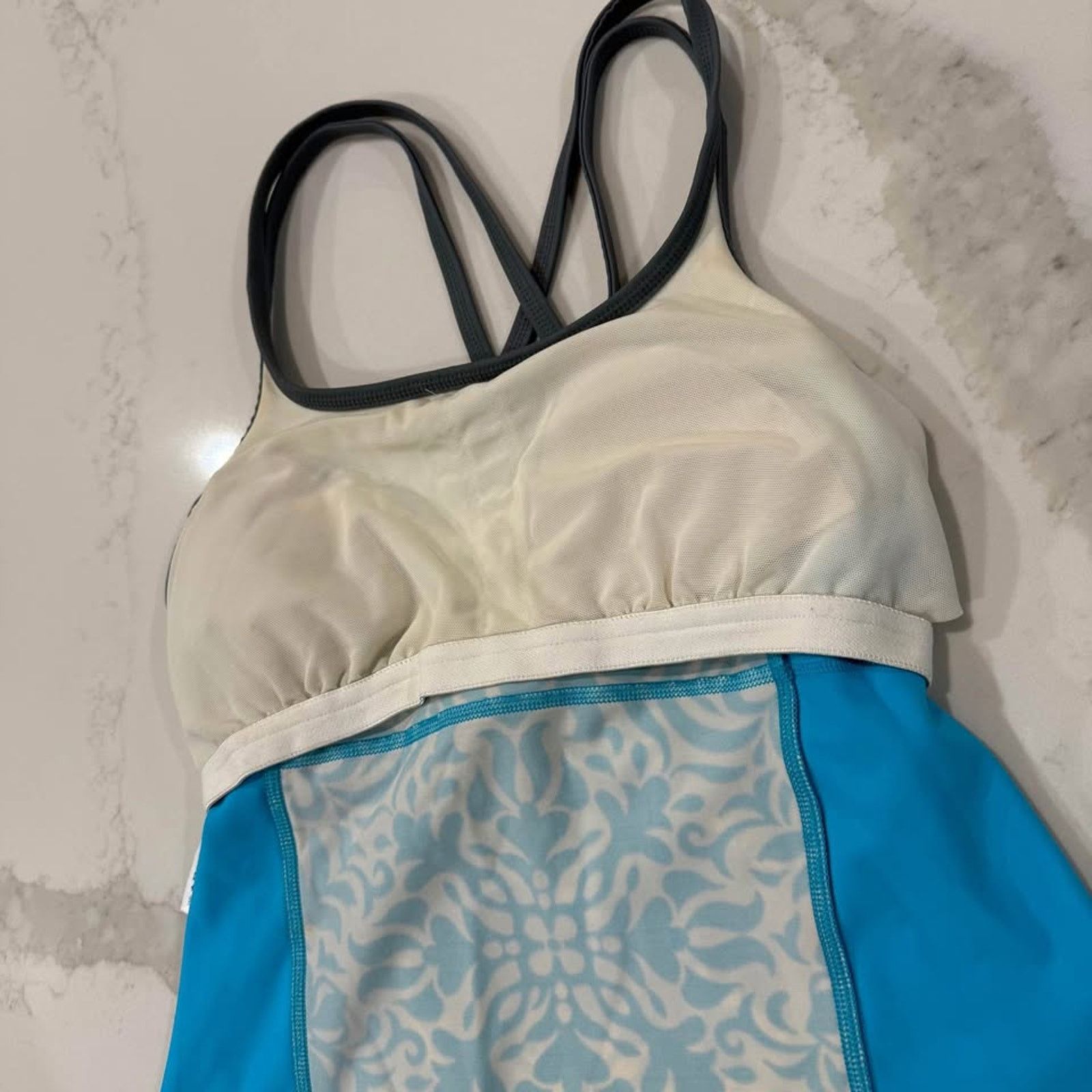 Lands' End Lands End Tankini Swim Top Padded Shelf Bra Women's 4 Floral Size S / US 4 / IT 40 - 7 Thumbnail