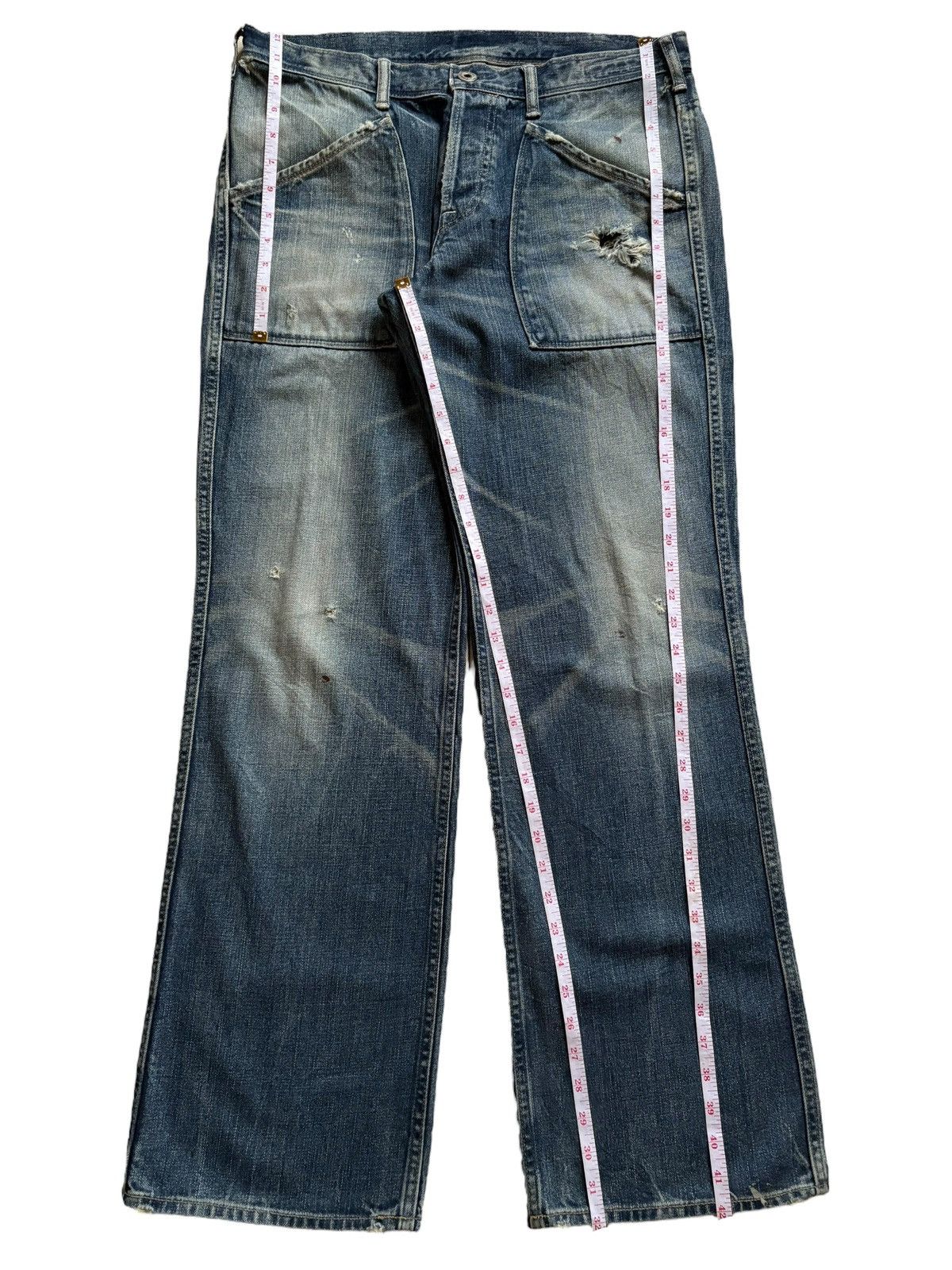 Japanese Brand × Spellbound Vintage Japanese Spellbound Mud Wash Distressed Baggy Jeans Size US 34 / EU 50 - 13 Thumbnail