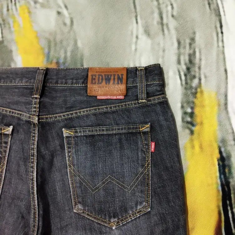 Edwin × Vintage VINTAGE EDWIN 402 DISTRESSED FADED BLACK JEANS PANTS Size US 34 / EU 50 - 10 Thumbnail