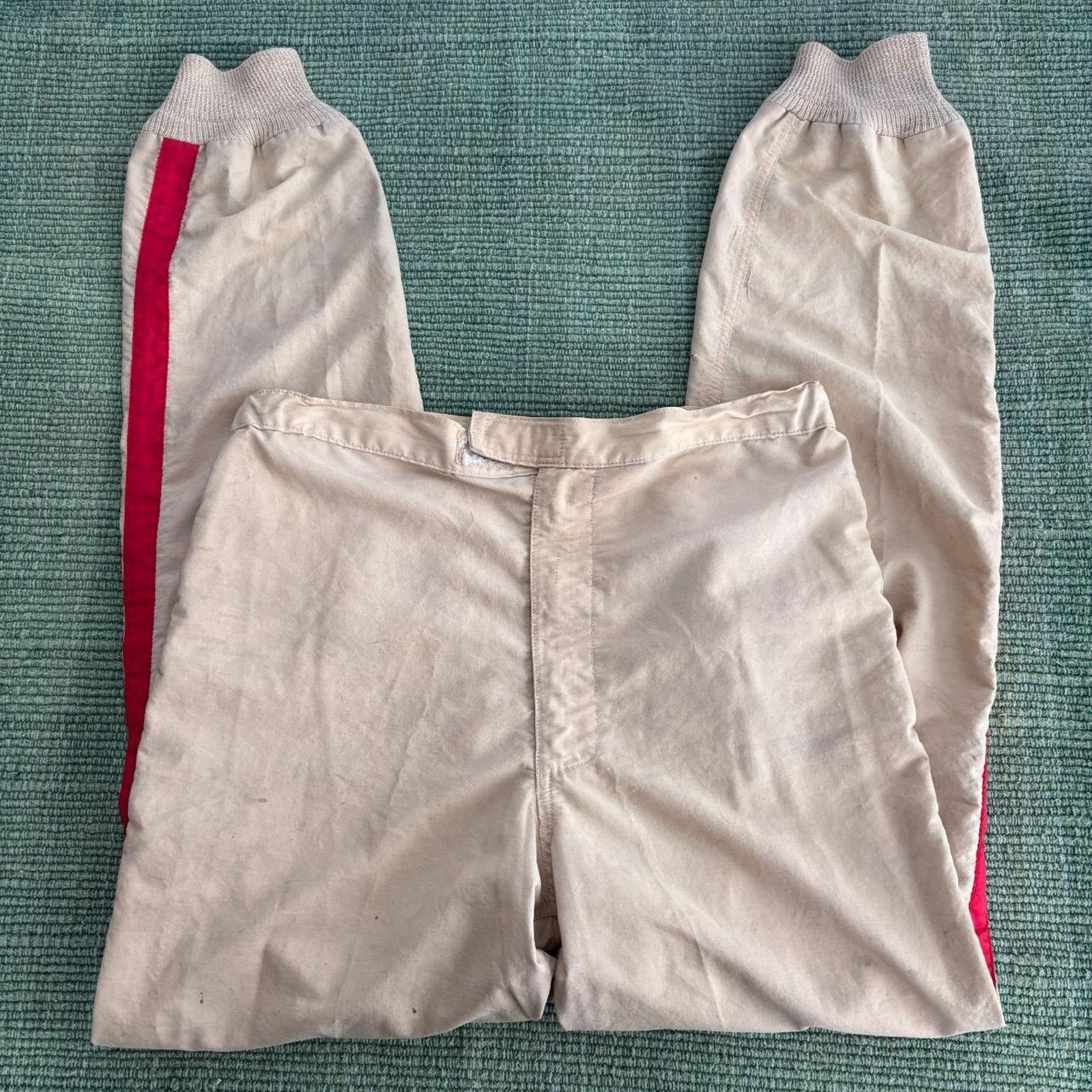 Vintage 1940s era vintage athletic pants red striped size 33x34 Size US 33 - 1 Thumbnail