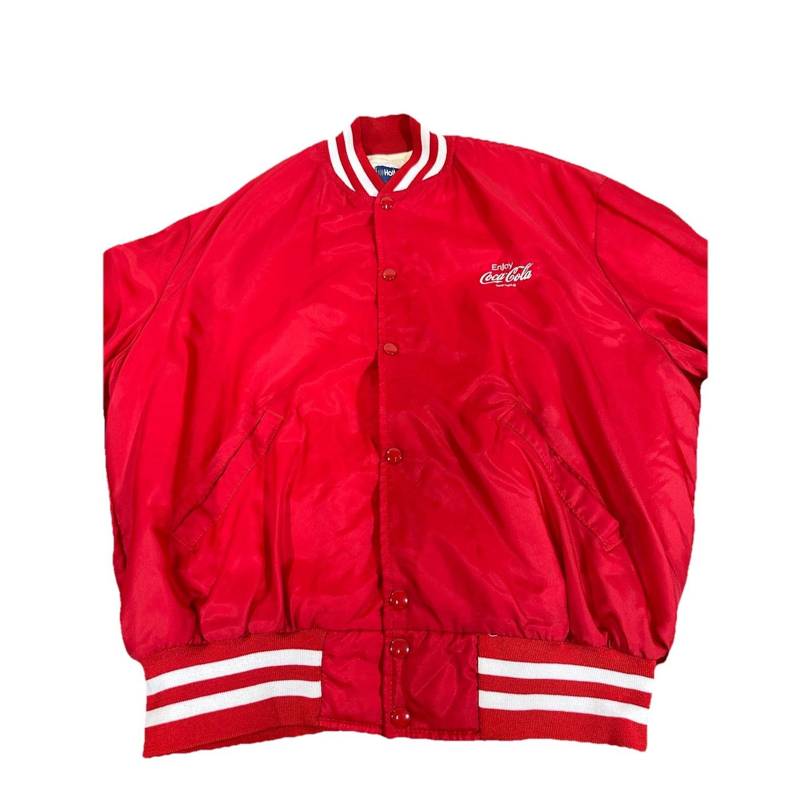 Coca Cola Vintage Coca Cola Nylon Satin Varsity Style Bomber Jacket Co Size US XL / EU 56 / 4 - 2 Thumbnail