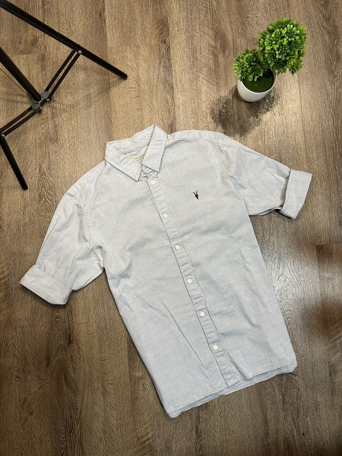 Allsaints All Saints Grey Shirt Luxury Size US L / EU 52-54 / 3 - 4 Thumbnail