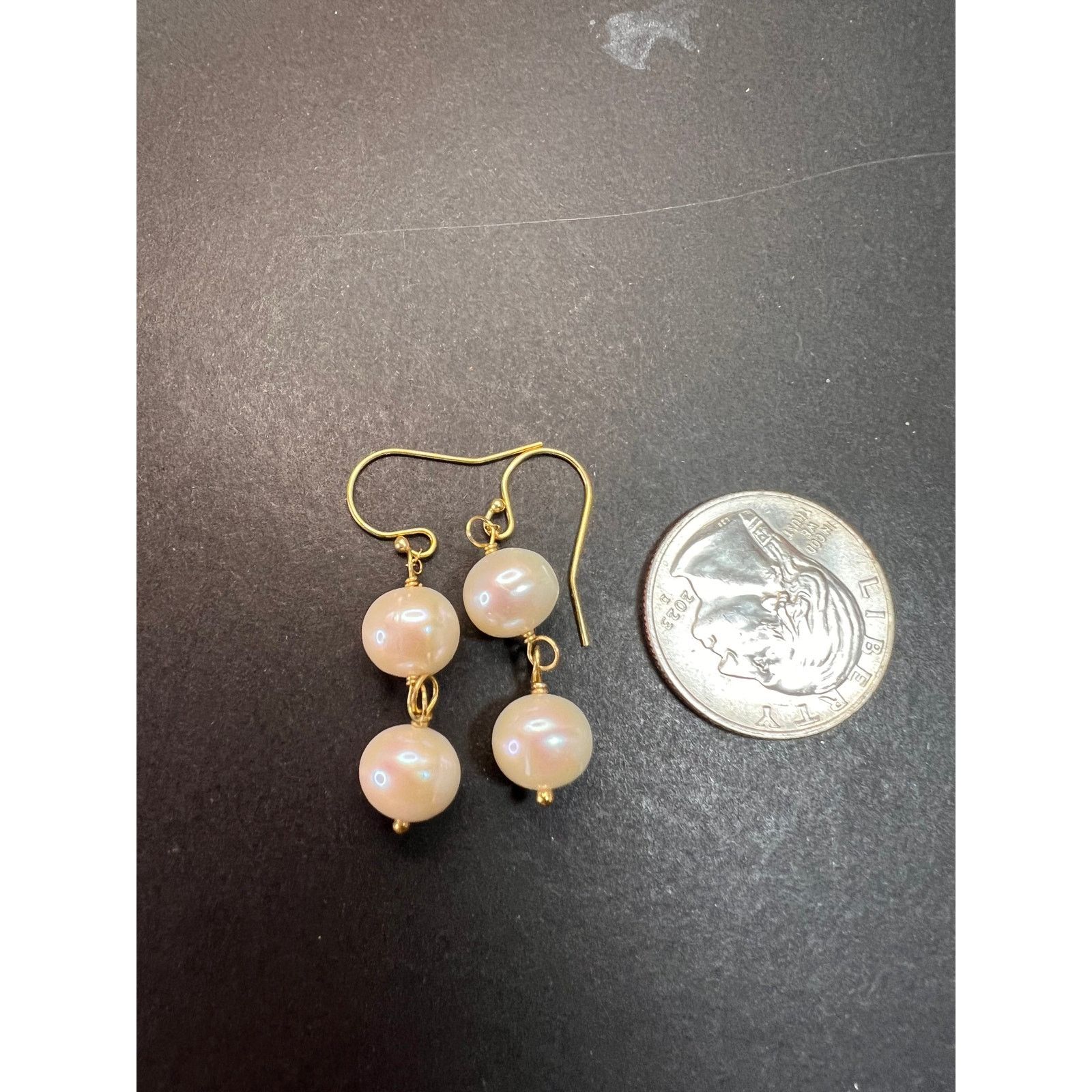 Other Cultured pearl dangle earrings in YG over sterling silver Size ONE SIZE - 5 Thumbnail
