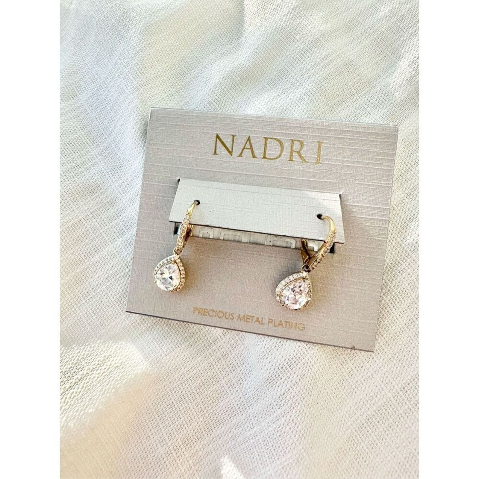 Nordstrom Nadri cubic zirconia tear drop earrings precious metal NWT Size ONE SIZE - 2 Thumbnail