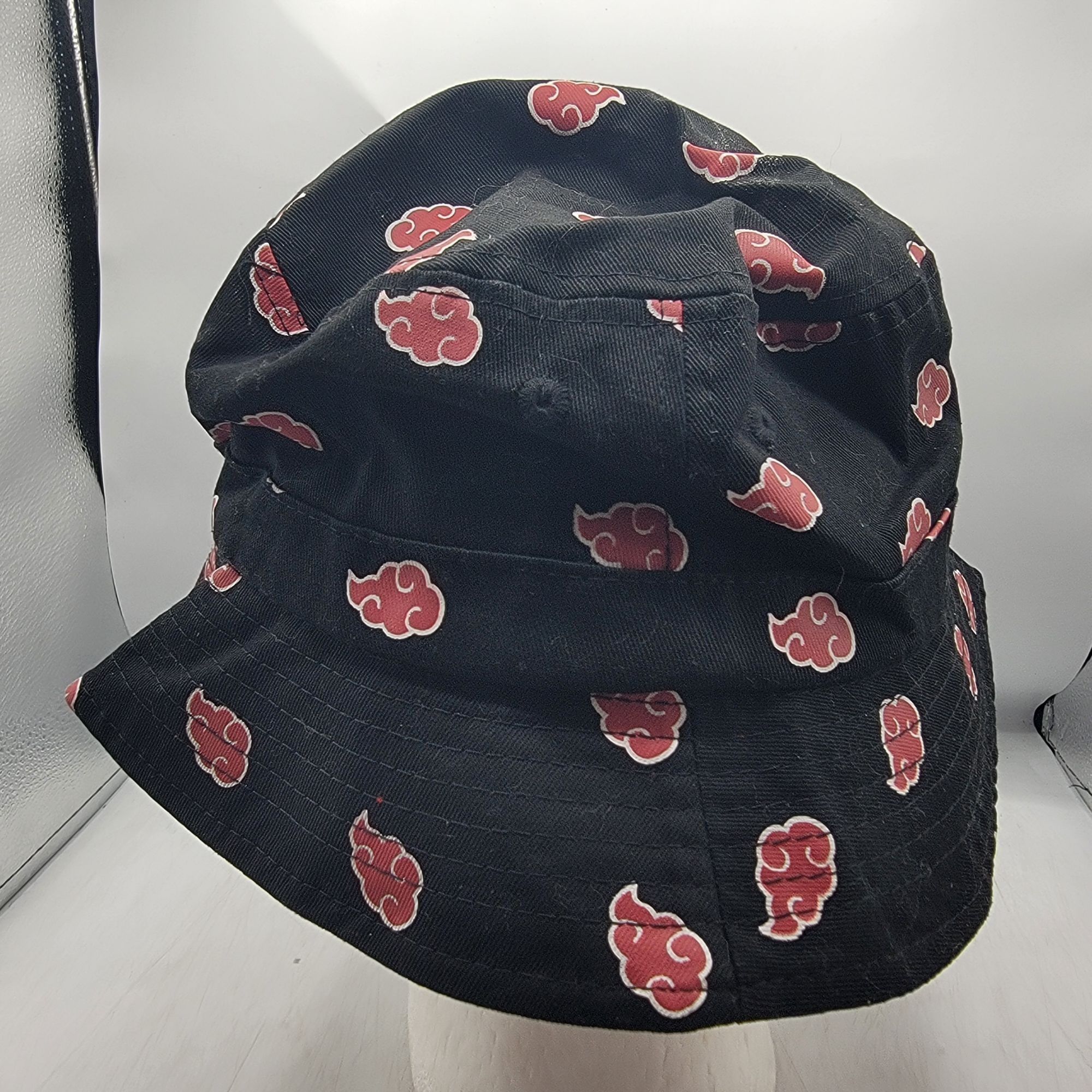 Hypland Hypland Naruto Akatsuki Large Bucket Hat Black Red Anime Nin Size ONE SIZE - 3 Thumbnail