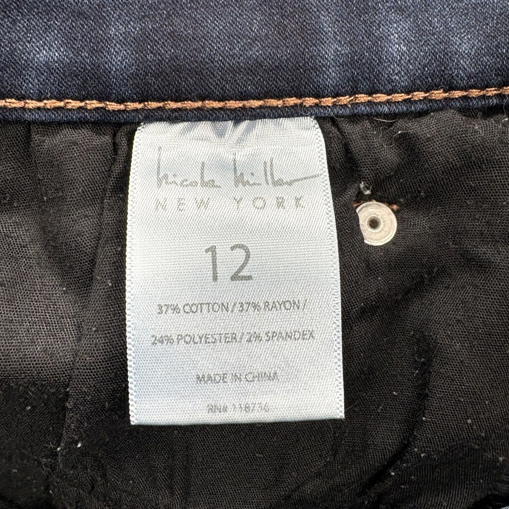 Nicole Miller Nicole Miller Soho High Rise Skinny Jeans Womens 12 Blue Dark Wash Stretch Pants Size 34" / US 12 / IT 48 - 5 Thumbnail