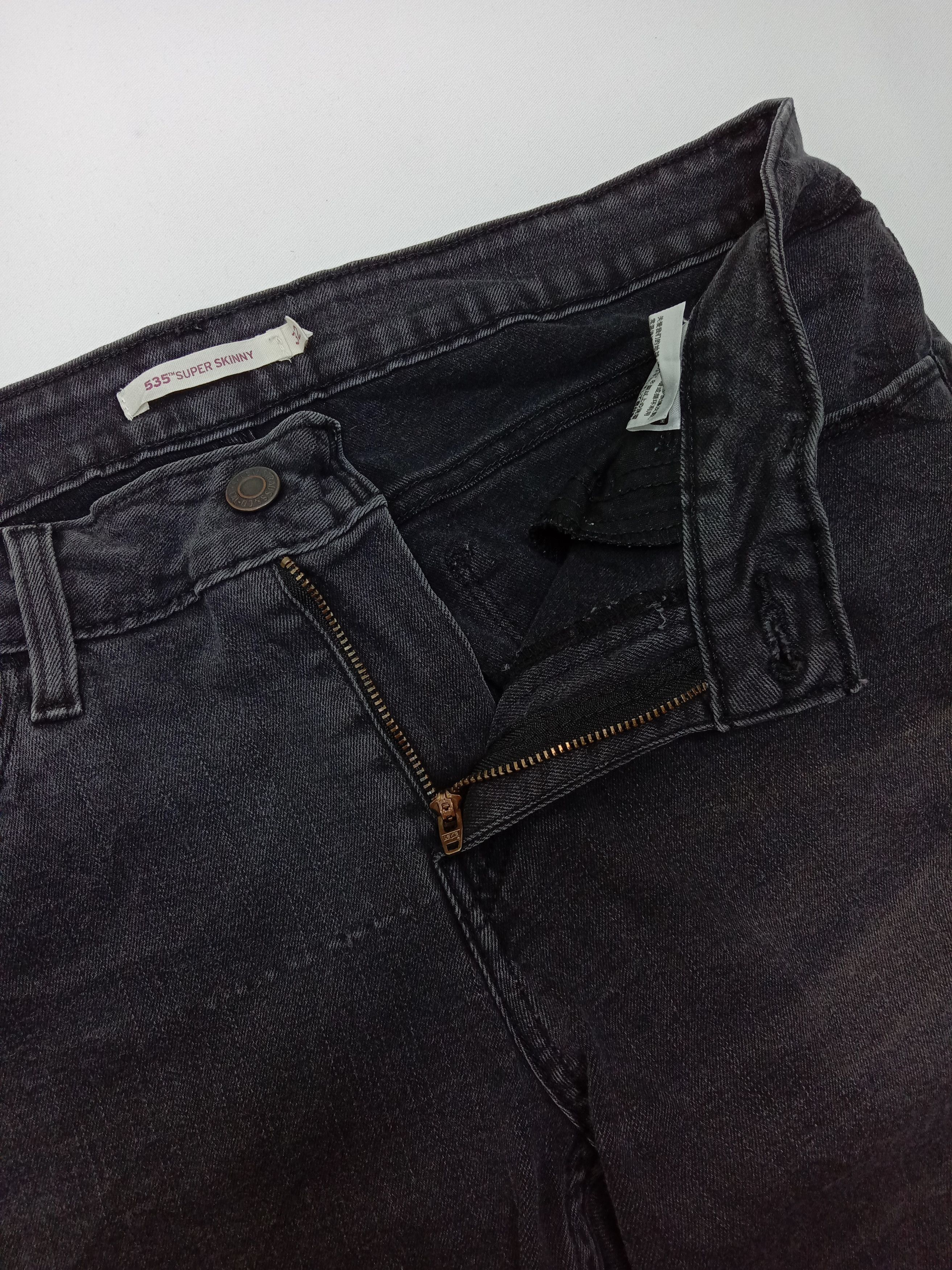 Levi's Vintage Levi's 535 Faded Black Jeans Super Skinny Denim Size 32" / US 10 / IT 46 - 9 Thumbnail