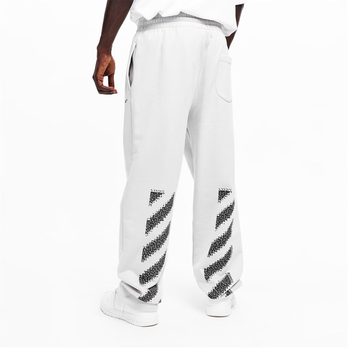 Off-White o1g2r1mq0226 Closed Hem Fleece Sweatpants & Joggers In White Size US 28 / EU 44 - 4 Thumbnail
