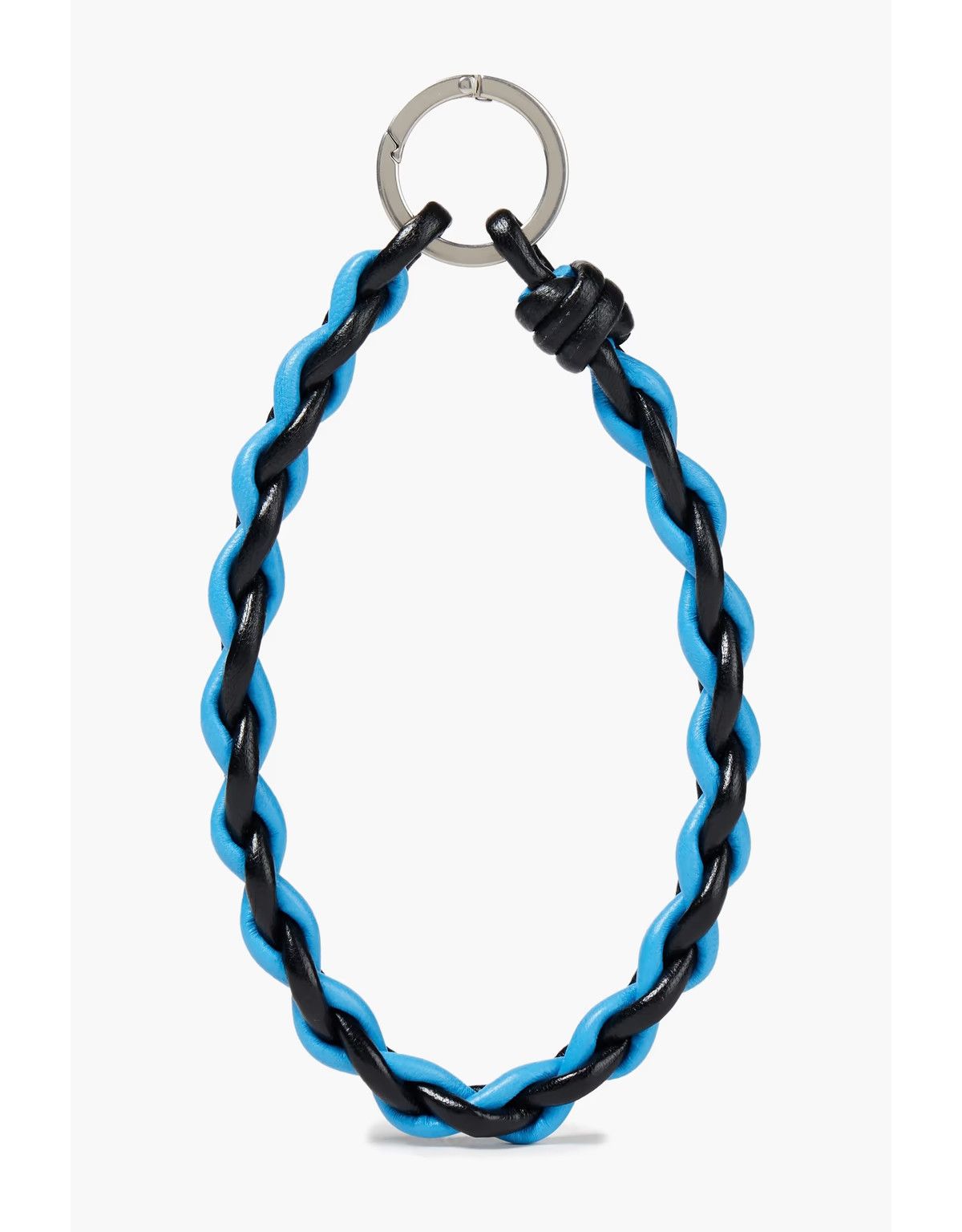 Bottega Veneta BOTTEGA VENETA blue & black woven leather keyring q Size ONE SIZE - 1 Thumbnail