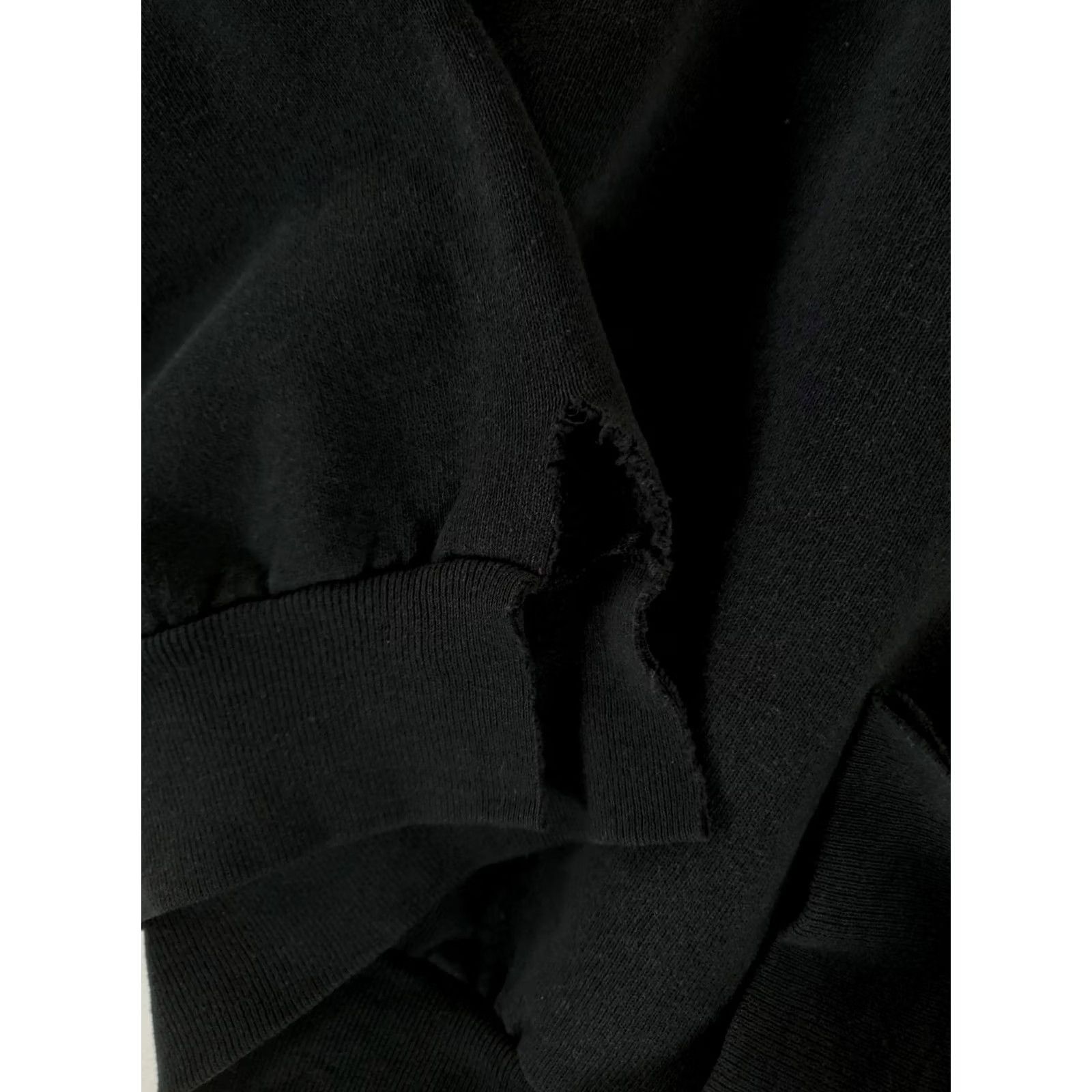Fruit Of The Loom VINTAGE Fruit of the Loom Sweatshirt Men XL Black Cut Waist USA Blank 90s Size US XL / EU 56 / 4 - 5 Thumbnail