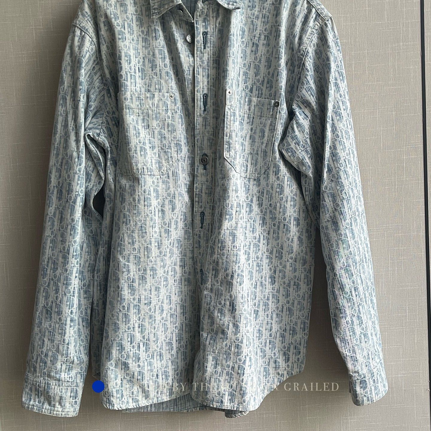 Dior Oblique Kasuri Long Sleeve Shirt in Blue Size US S / EU 44-46 / 1 - 1 Thumbnail