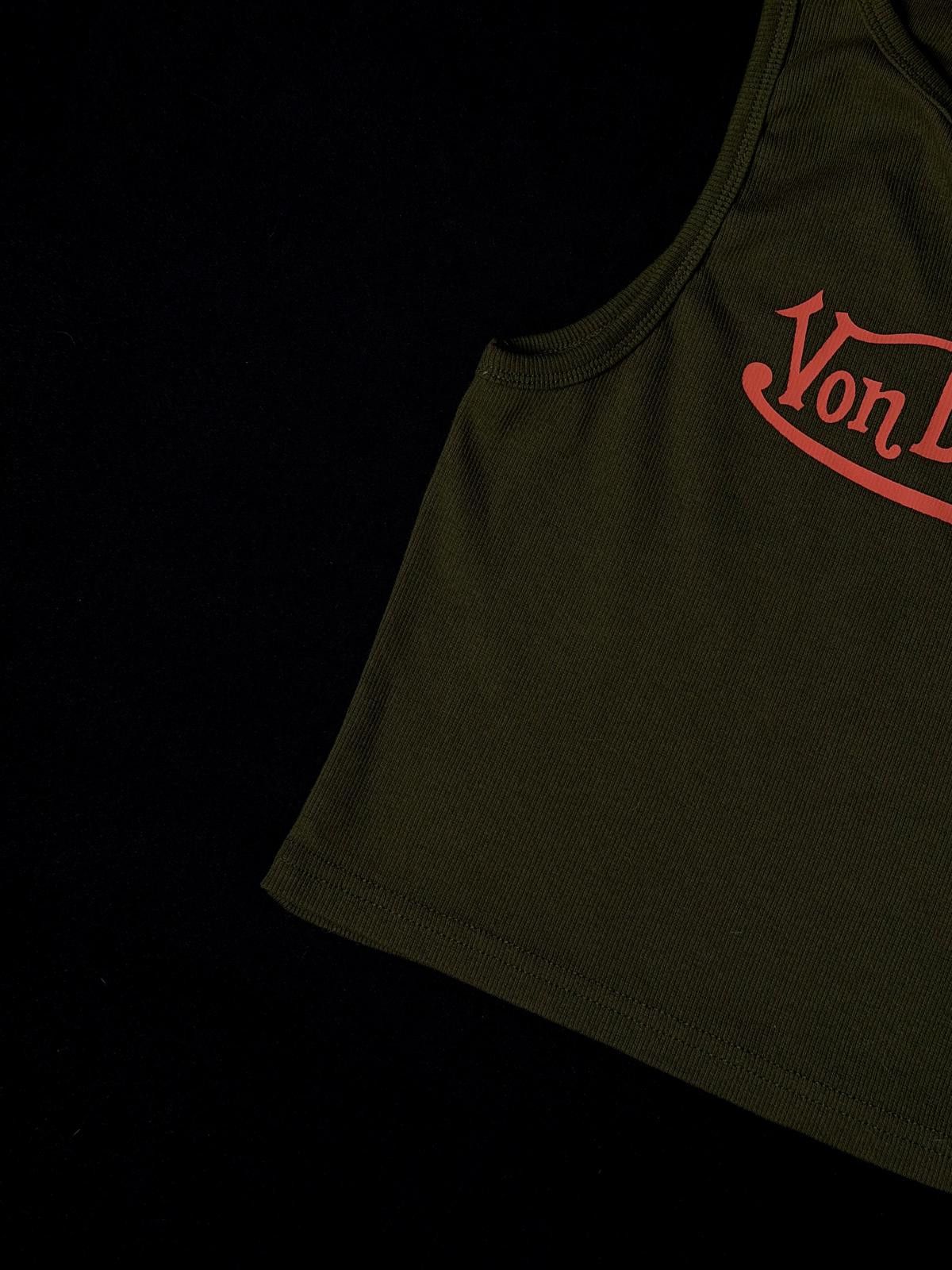 Von Dutch Y2k Von Dutch Classic Logo Cropped Olive Green Tank Top M Size M / US 6-8 / IT 42-44 - 4 Thumbnail