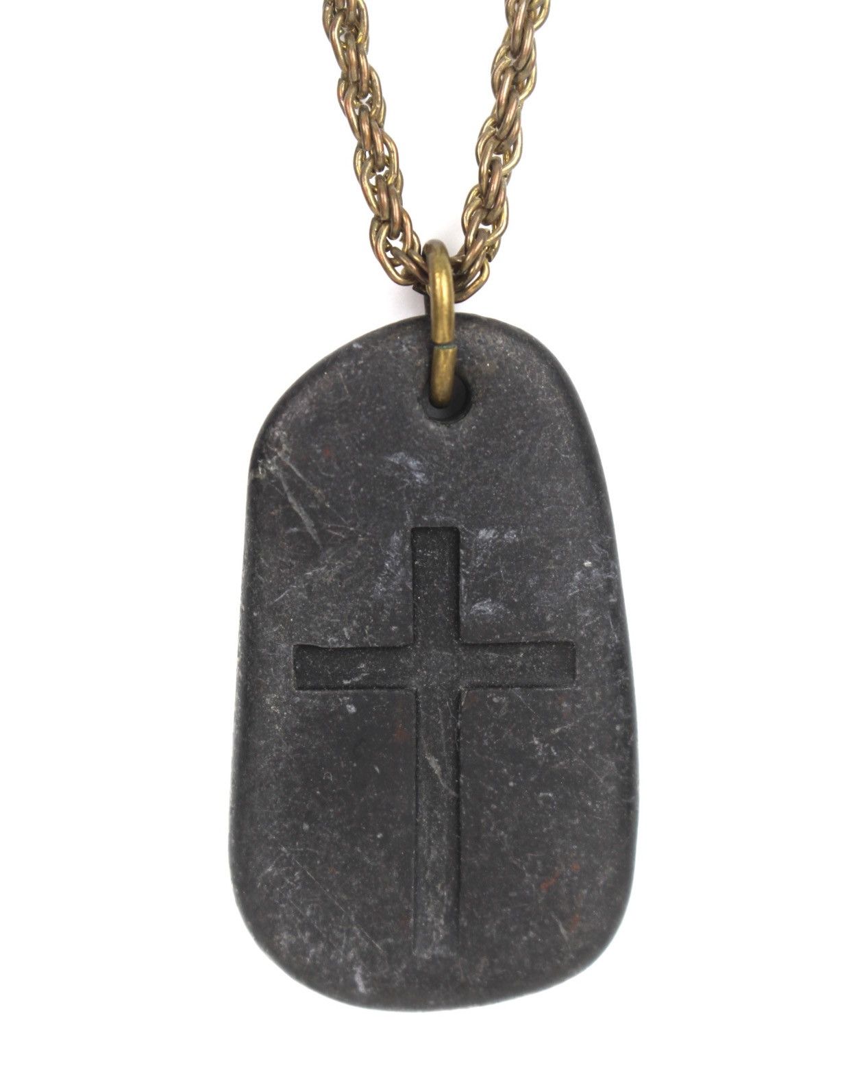 If Six Was Nine 2000S JAPANESE MADE BLACK STONE GOTH CROSS NECKLACE Size ONE SIZE - 1 Thumbnail