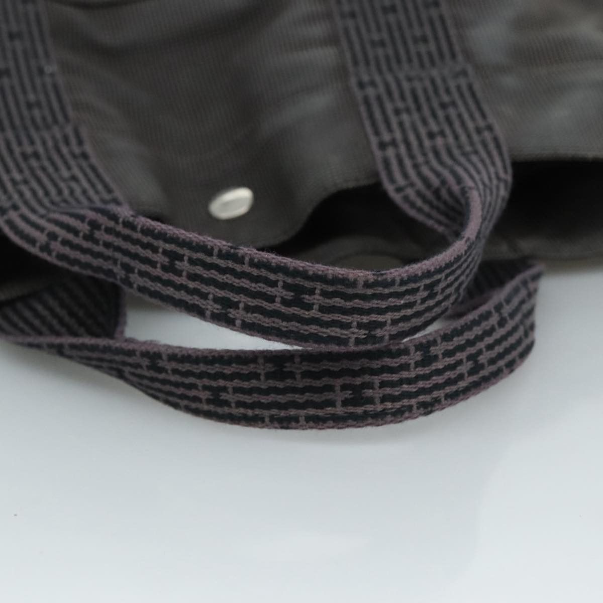 Hermes HERMES Her Line MM Hand Bag Canvas Gray Silver Size ONE SIZE - 7 Thumbnail