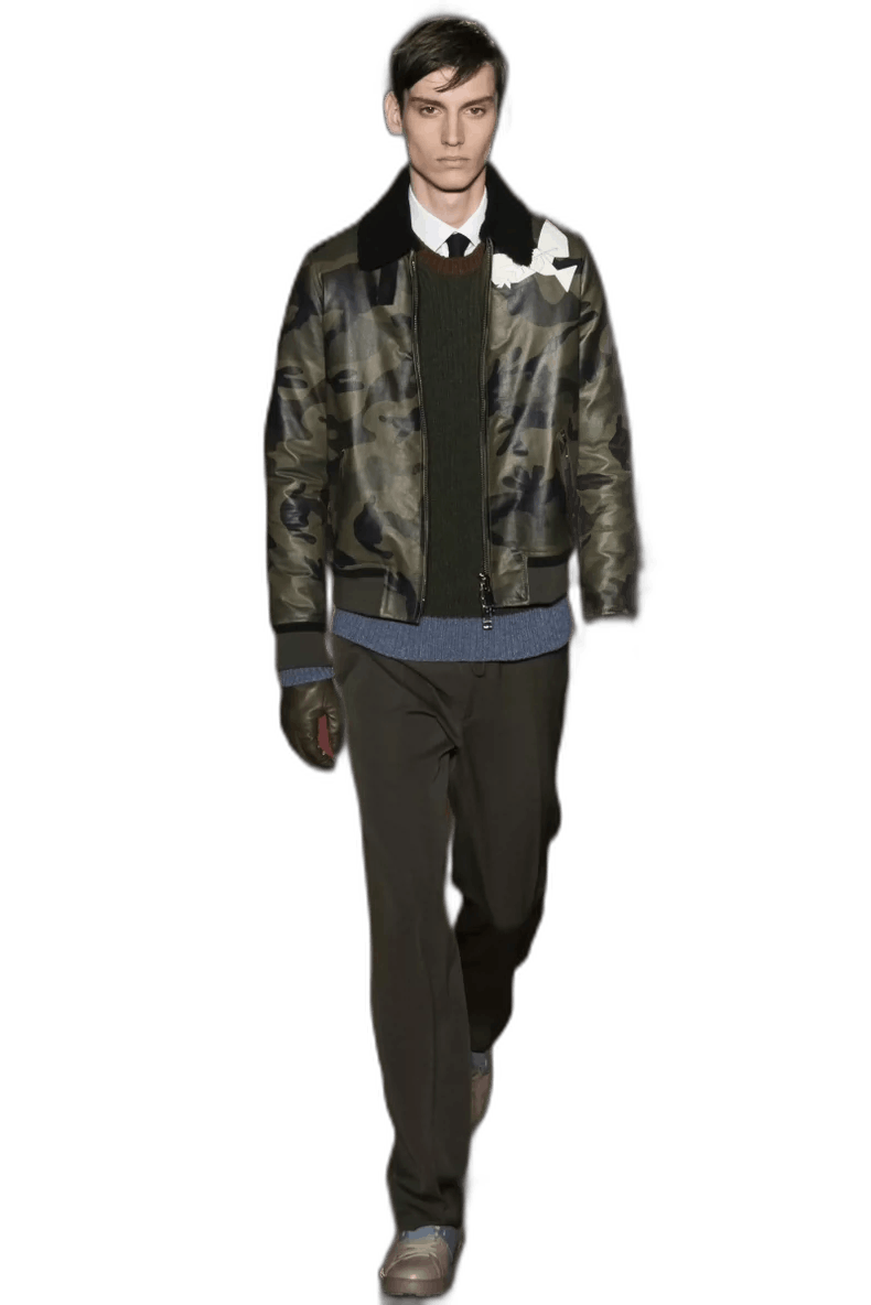 Valentino Valentino Camouflage Leather Jacket Size US L / EU 52-54 / 3 - 1 Thumbnail