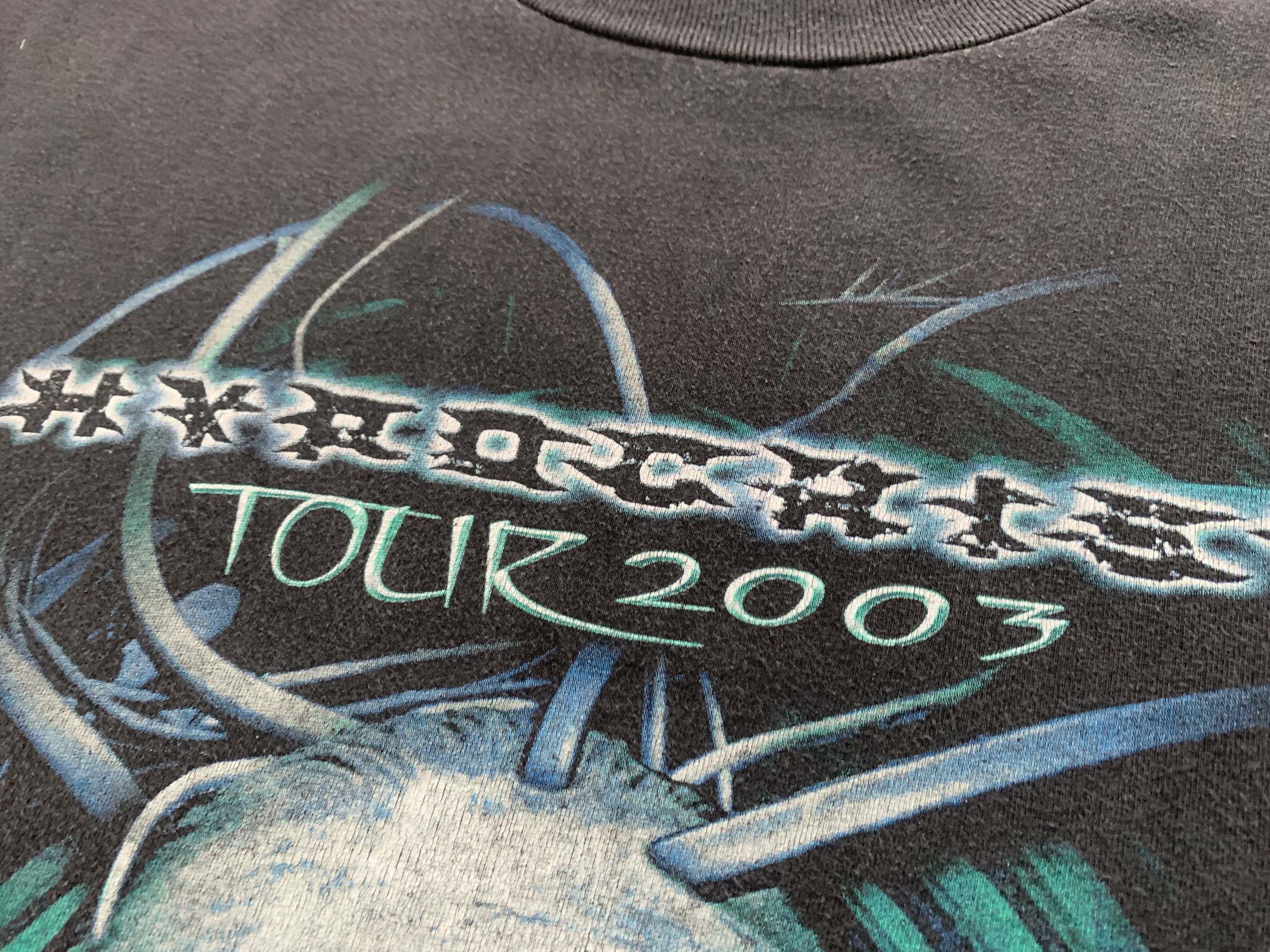 Band Tees Vintage 2003 Hurley Tour Skull Black Graphic T-Shirt Size US L / EU 52-54 / 3 - 7 Thumbnail
