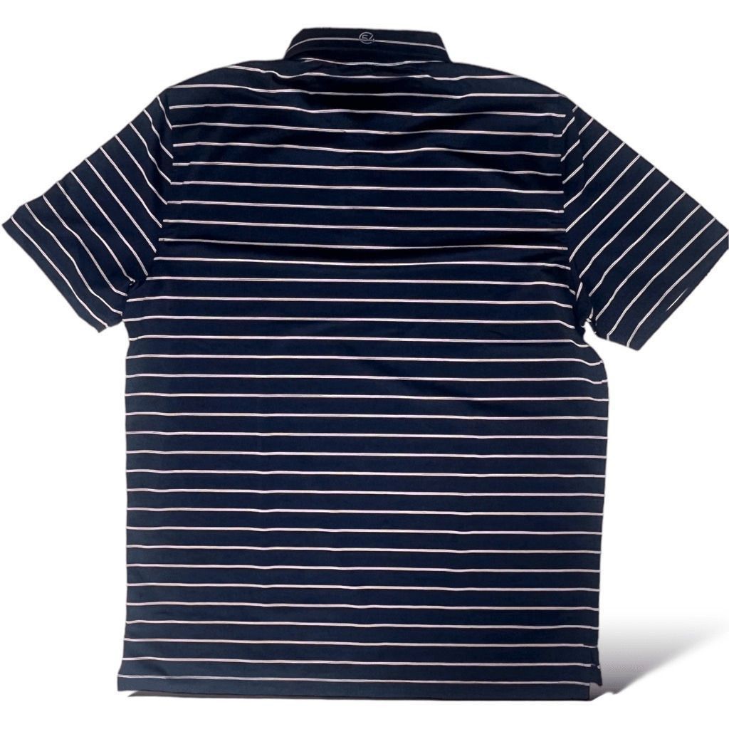 Chase Authentics Chase 54 Navy Blue Striped Golf Polo Shirt | Men's Large | Athletic Fit Performance Size US L / EU 52-54 / 3 - 2 Thumbnail