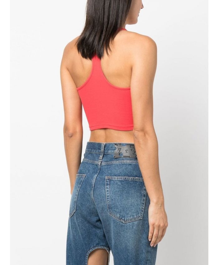 Off-White o1gr1nt0425 Off Stamp Ribbed Rowing Top in Red Size S / US 4 / IT 40 - 4 Thumbnail