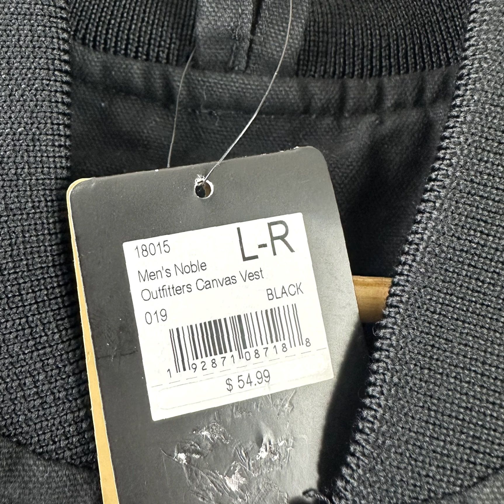 Vintage Noble Outfitters Black Quilt Lined Duck Canvas Work Vest Mens Large Size US L / EU 52-54 / 3 - 4 Thumbnail
