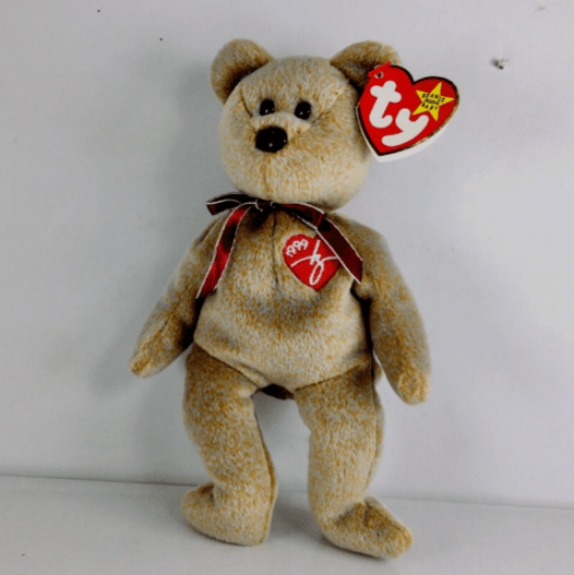 Vintage Ty 1999 Signature Bear Beanie Baby Retired Plush w/ Display Size ONE SIZE - 4 Thumbnail