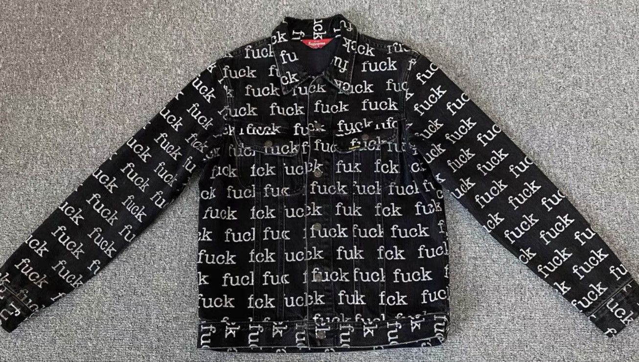 Supreme Supreme ss13 fuck denim trucker Jacket black Size US S / EU 44-46 / 1 - 1 Thumbnail