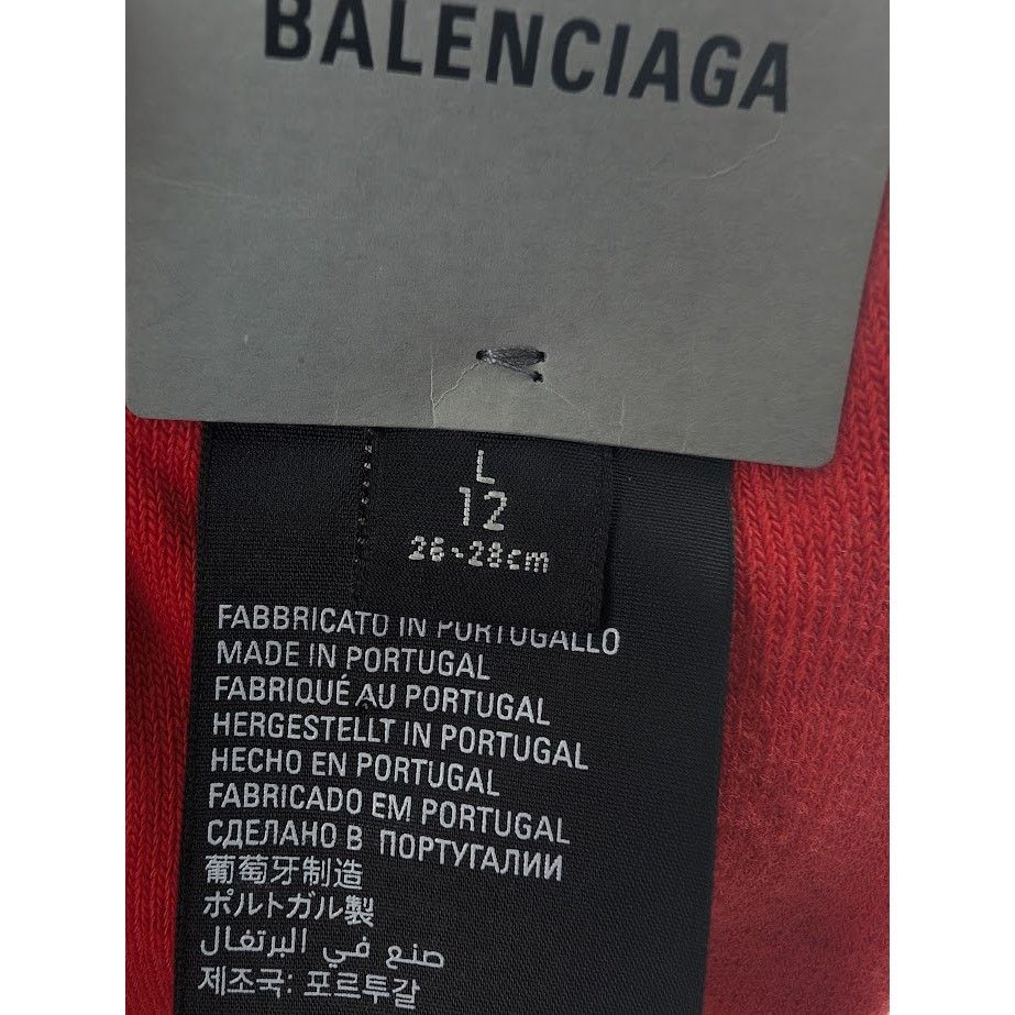 Balenciaga o1rshd1 Size : L / Tennis Socks in Red Size ONE SIZE - 5 Thumbnail