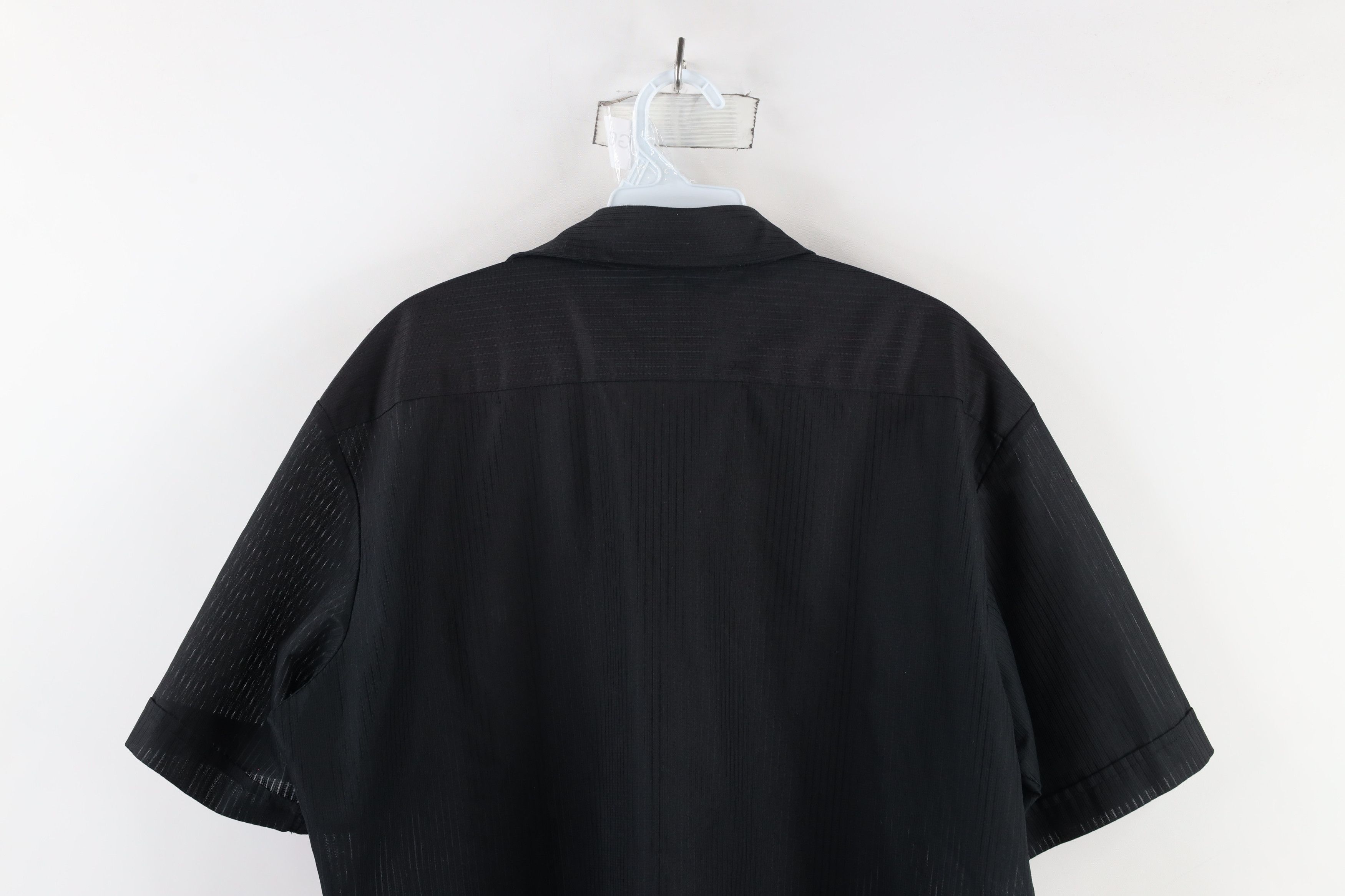 Vintage Vintage 90s Streetwear Striped Collared Button Shirt Black Size US L / EU 52-54 / 3 - 11 Thumbnail