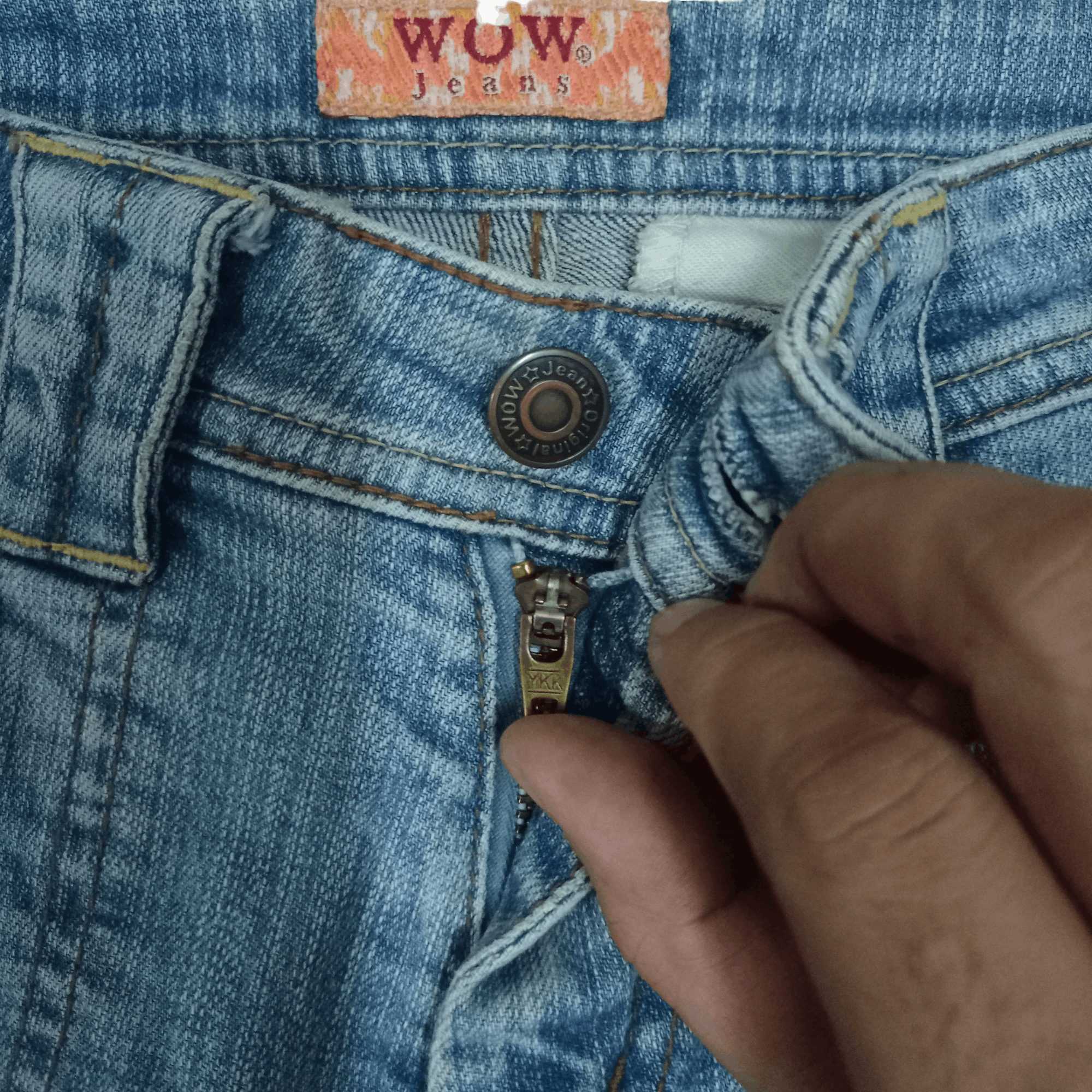 Japanese Brand Vintage Japanese Brand Blue Wash Cargo Flare Denim Jeans Size 27" / US 4 / IT 40 - 3 Thumbnail