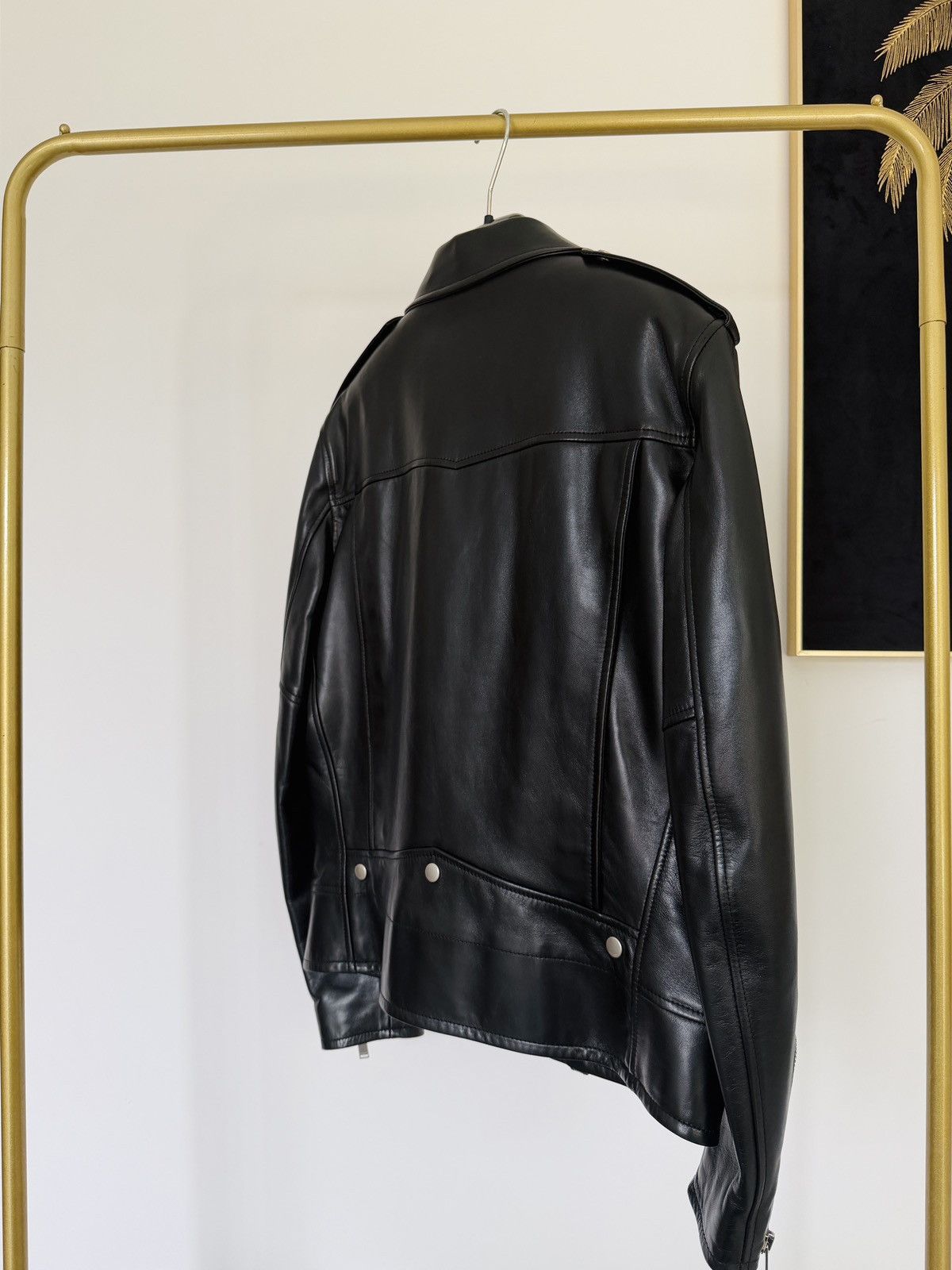 Saint Laurent Paris Saint Laurent Paris – Iconic Black Leather Biker Jacket Size US L / EU 52-54 / 3 - 4 Thumbnail