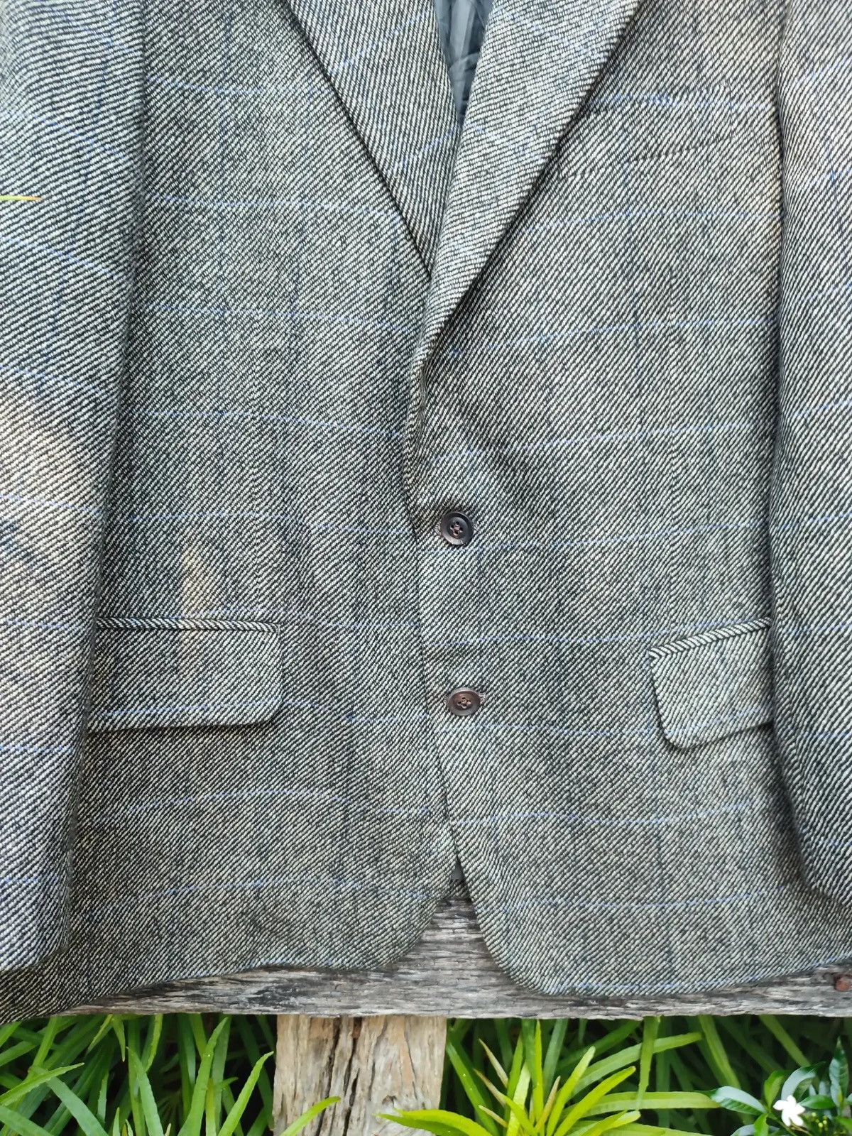 Burberry Burberry London Glen Plaid Wool Blazer Vintage 90s, Size 40R Size 40R - 5 Thumbnail