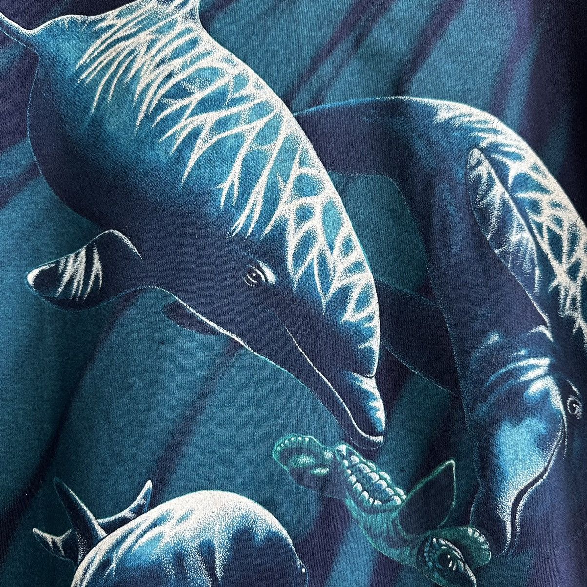 Vintage Vintage 1992 Harlequin Dolphin’s Graphic Tee Size US M / EU 48-50 / 2 - 3 Thumbnail