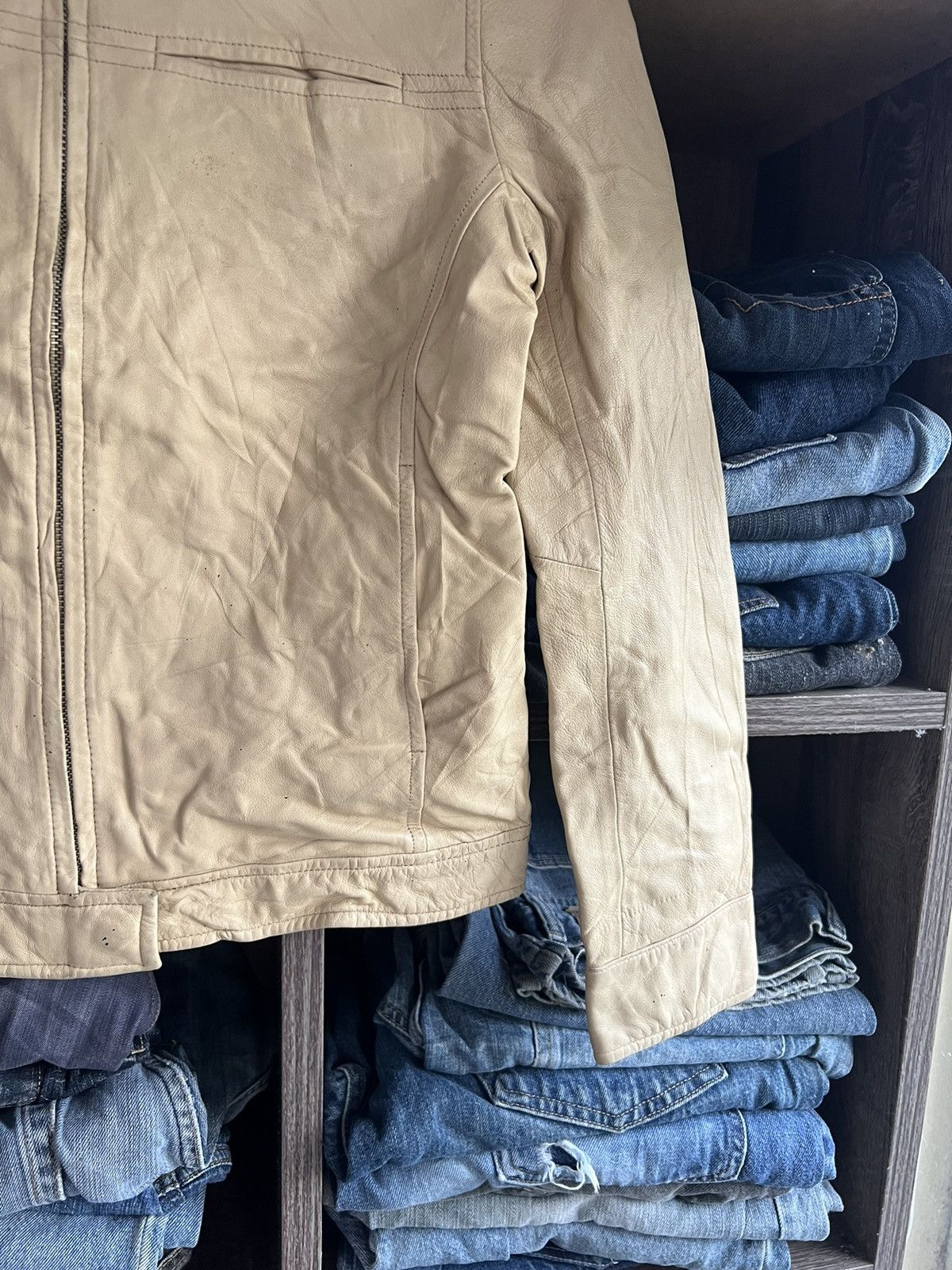 Beams Plus 🔥Ray Beams Sheep Leather Zipper Jacket Size XS / US 0-2 / IT 36-38 - 7 Thumbnail