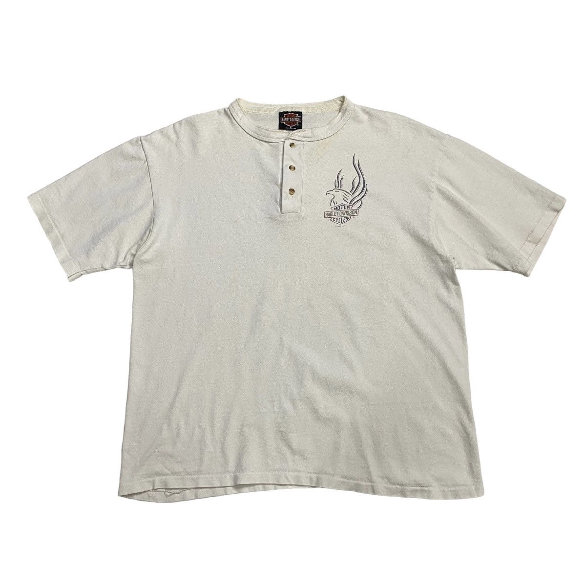 Harley Davidson × Vintage Vintage 70s Harley Davidson Henly short sleeve tee Size US L / EU 52-54 / 3 - 6 Thumbnail