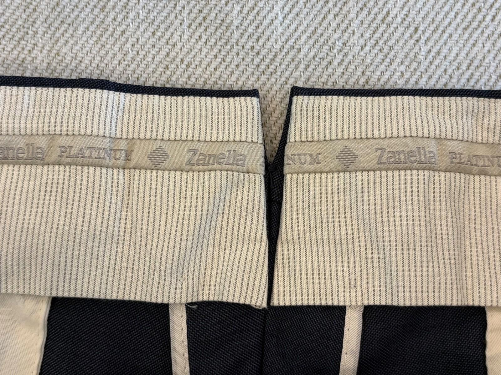 Zanella Zanella Platinum "Parker" Trousers 38R Sharkskin Wool Italy Size US 38 / EU 54 - 9 Thumbnail