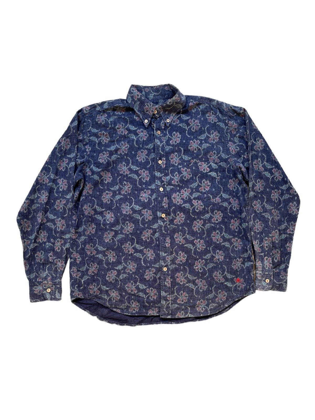 image of Eternal Flower Shirts in Indigo, Men's (Size Large)