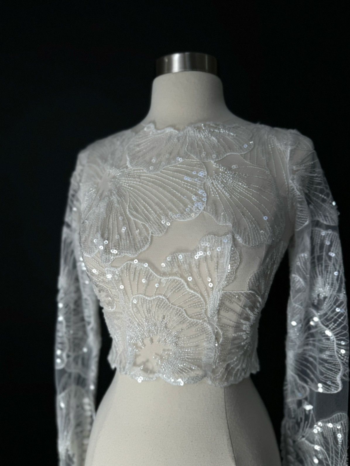 Other Preloved US 0 Embroidered lace Anna Augusta Bridal Cape Size XS / US 0-2 / IT 36-38 - 2 Thumbnail