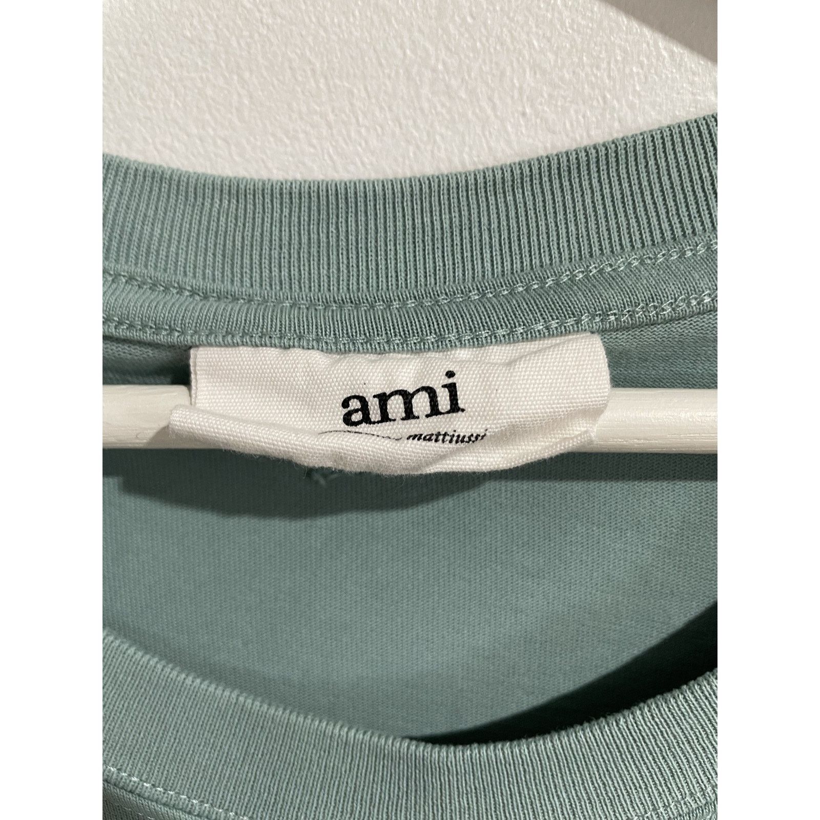 AMI AMI ALEXANDRE MATTIUSSI GREEN TEE SIZE XL PREOWNED Size US XL / EU 56 / 4 - 4 Thumbnail
