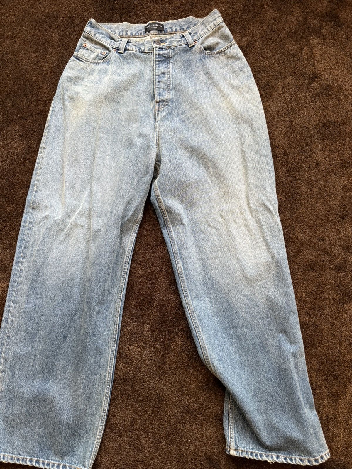 Balenciaga Balenciaga Winter 22 Rhinestone baggy jeans | Grailed
