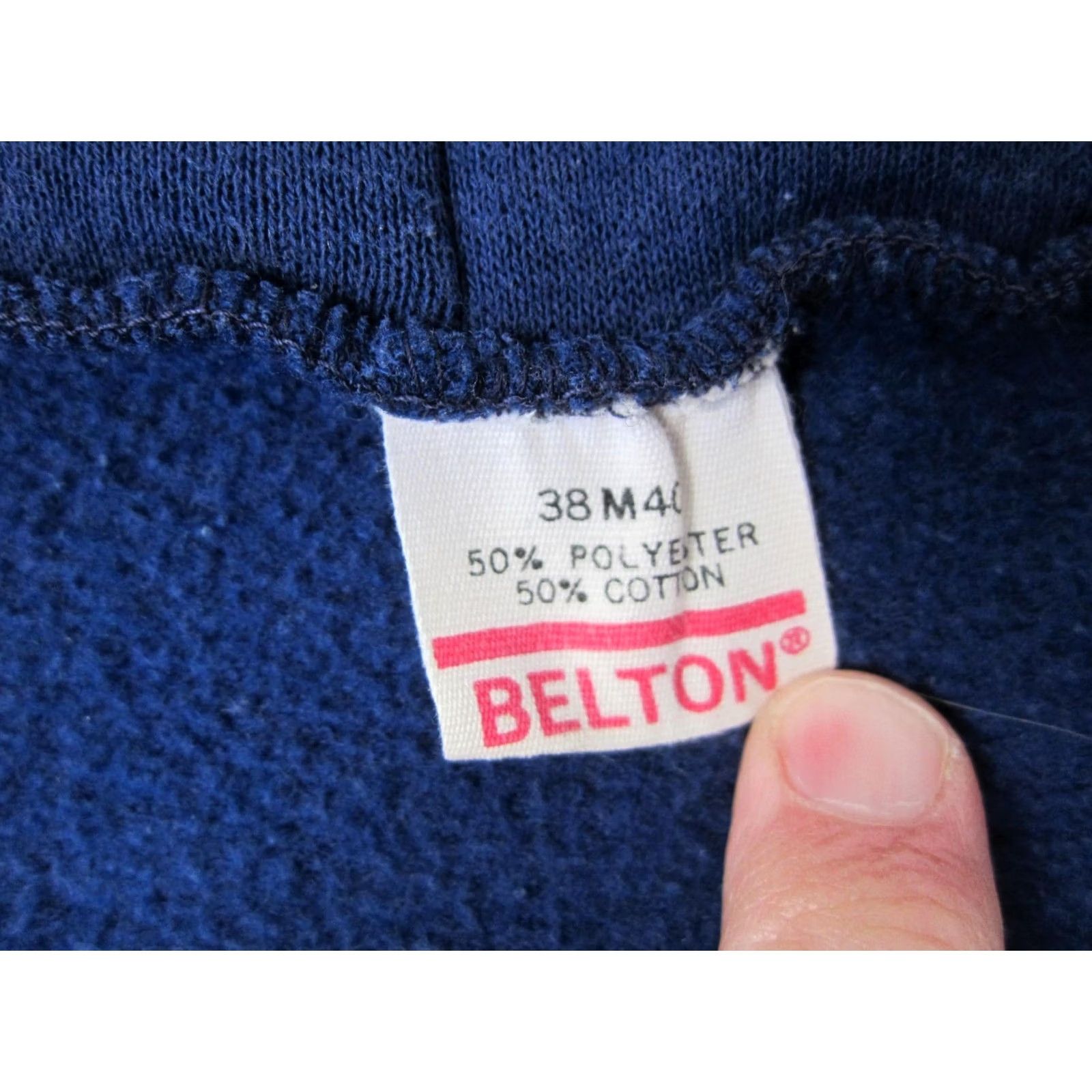 Vintage VINTAGE Belton Hoodie Mens M Blue Full Zip Zipper Hooded City Classic 70s USA Stlye: City, Classic Size US M / EU 48-50 / 2 - 7 Thumbnail