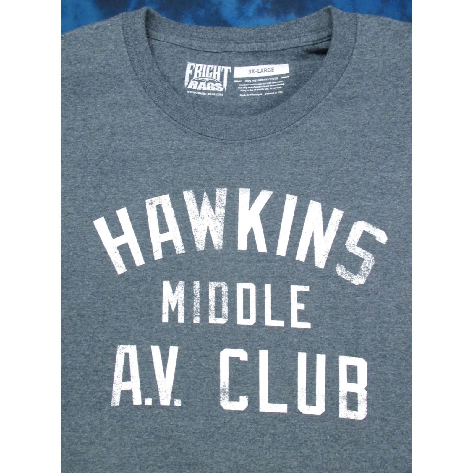 Vintage VINTAGE FRIGHT RAGS STRANGER THINGS Hawkins Middle AV Club T-Shirt 3XL horror sci fi Shirt Men Gray 80s 90s Size US XL / EU 56 / 4 - 5 Thumbnail