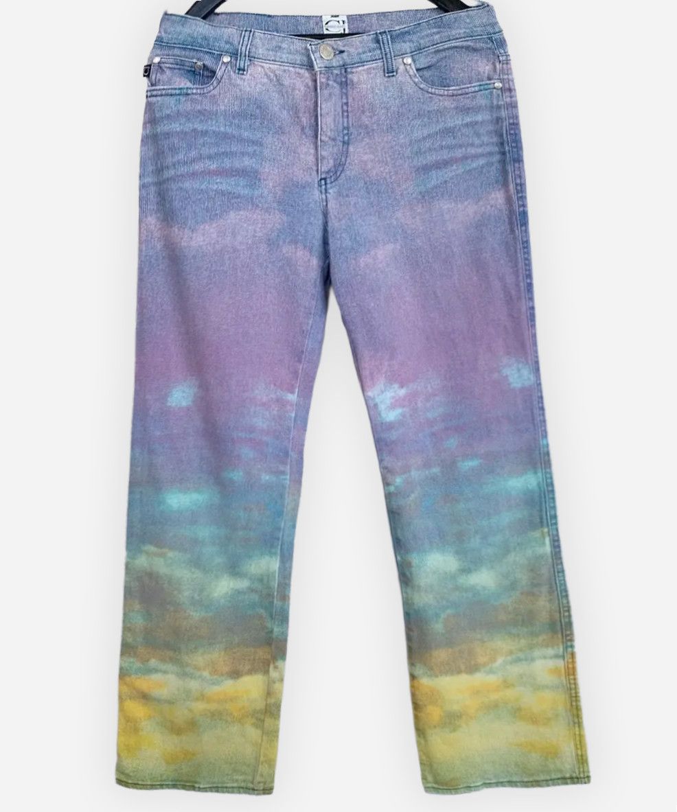 Roberto Cavalli ROBERTO CAVALLI Jeans Pants Printed Sky Vintage 90s y2k Size US 30 / EU 46 - 2 Thumbnail