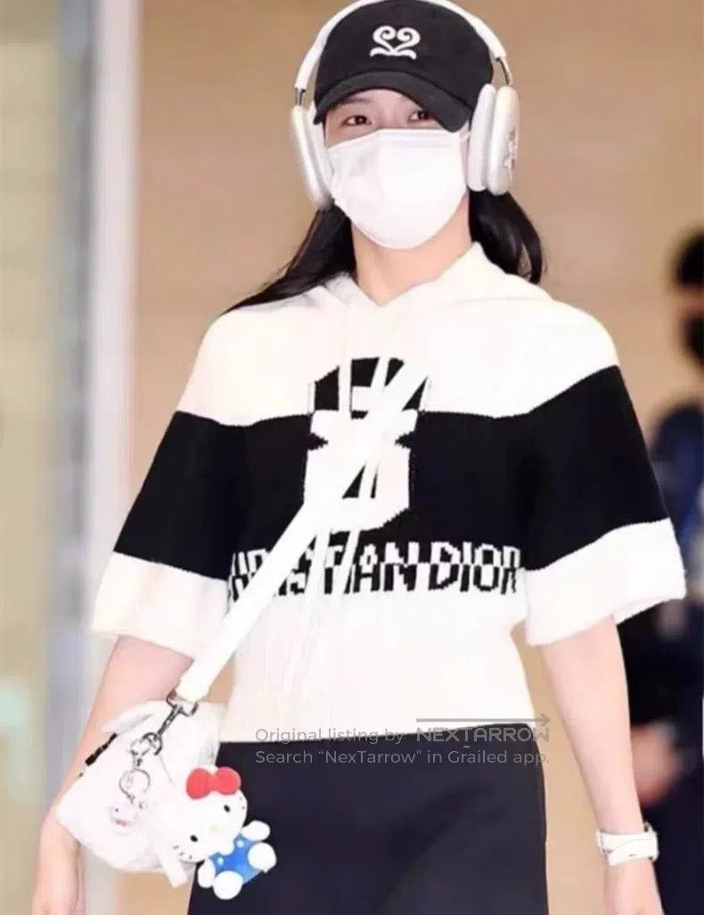 Dior Dior Black and white colour block letter jacquard hooded s Size XS / US 0-2 / IT 36-38 - 8 Thumbnail