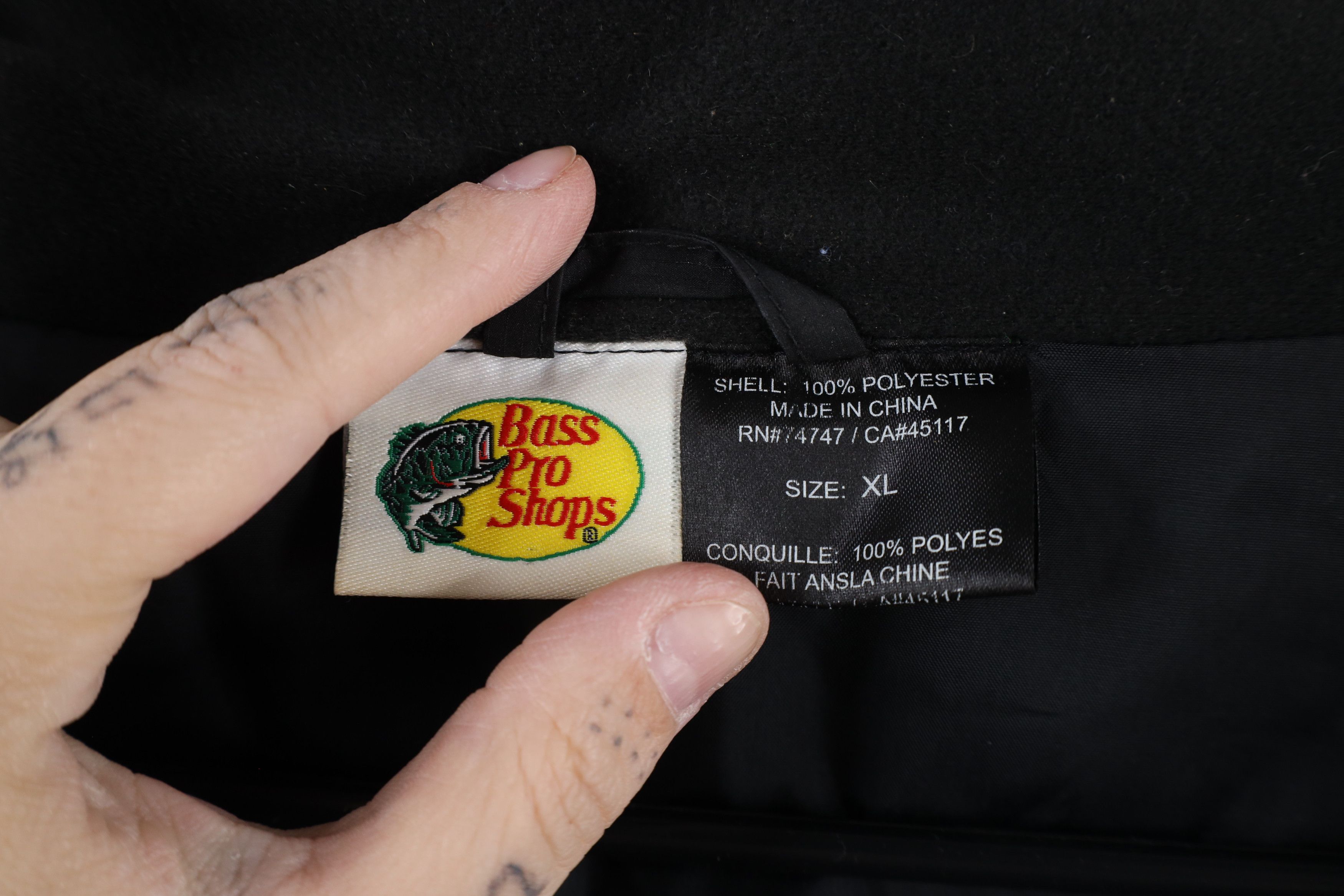 Vintage Bass Pro Shops Gore Windstopper Full Zip Puffer Jacket Black Size US XL / EU 56 / 4 - 12 Thumbnail
