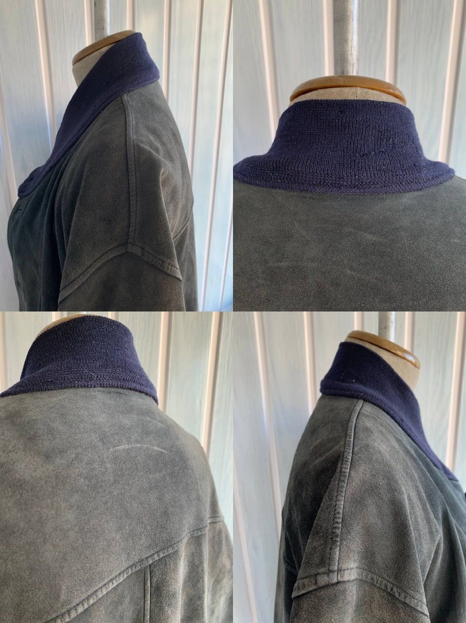 Valstar × Vintage Vintage Valstar Milano Navy Suede Leather Bomber Jacket Size US M / EU 48-50 / 2 - 20 Thumbnail