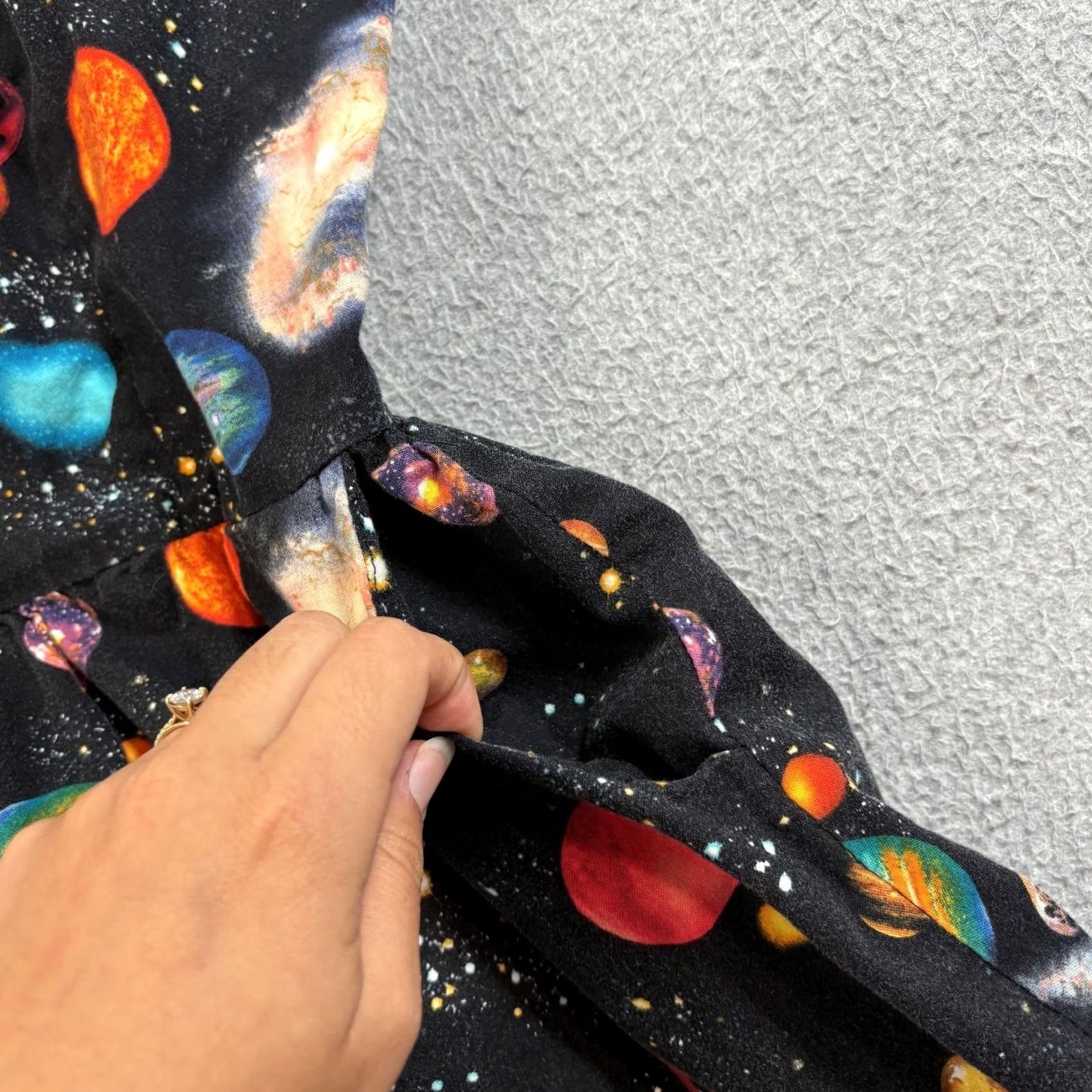 Vintage Retrolicious Dress Womens Small Black Space Planets Sleeveless Fit & Flare Pockets Size S / US 4 / IT 40 - 6 Thumbnail