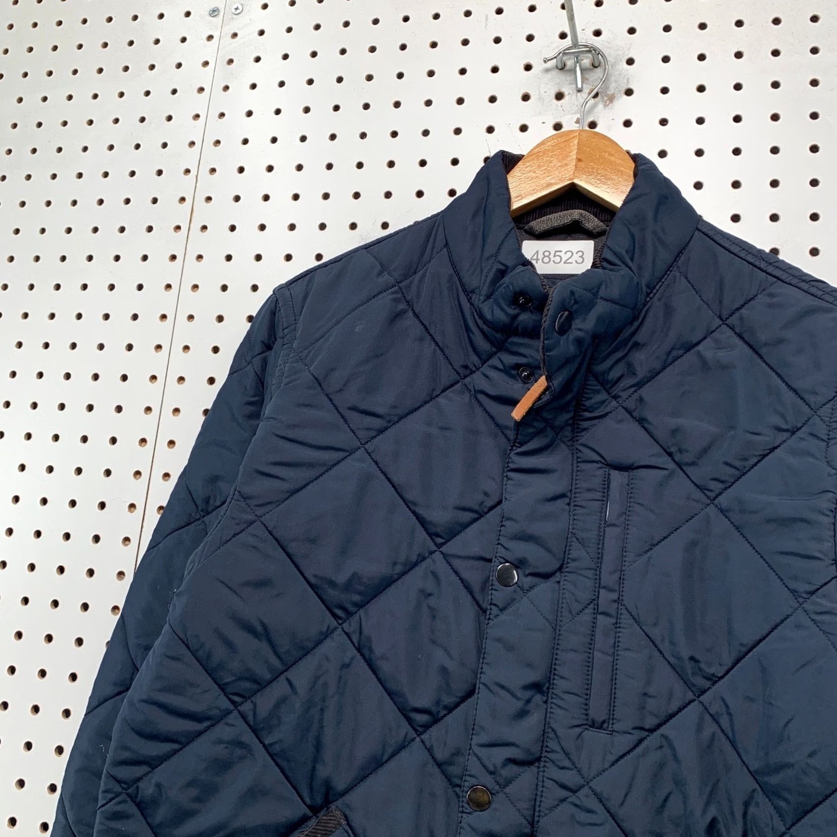 J.Crew J.Crew Quilted Jacket Mens Small Navy Blue Diamond Quilt Corduroy Trim Suffolk Size US S / EU 44-46 / 1 - 7 Thumbnail