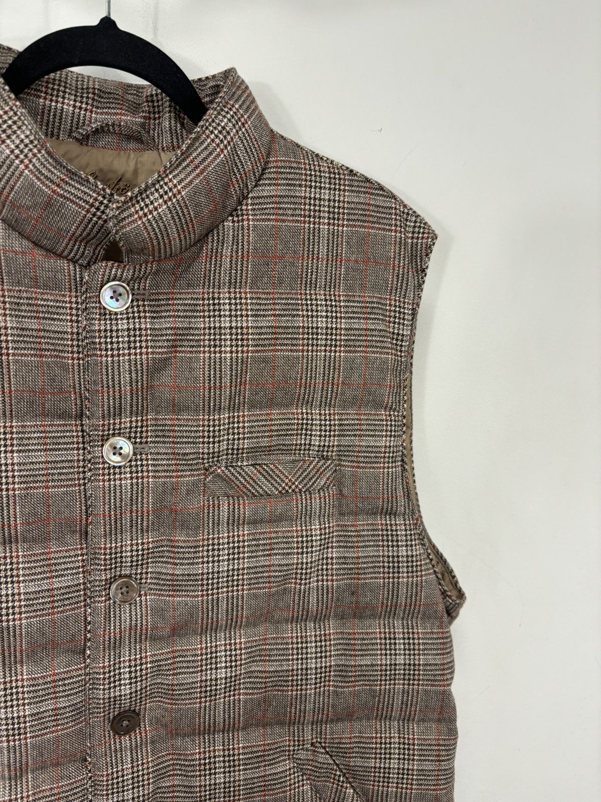 Strenstroms Stenstroms NWT Men’s Glen Check Padded Wool Down Vest Jacket Size US XXL / EU 58 / 5 - 5 Thumbnail