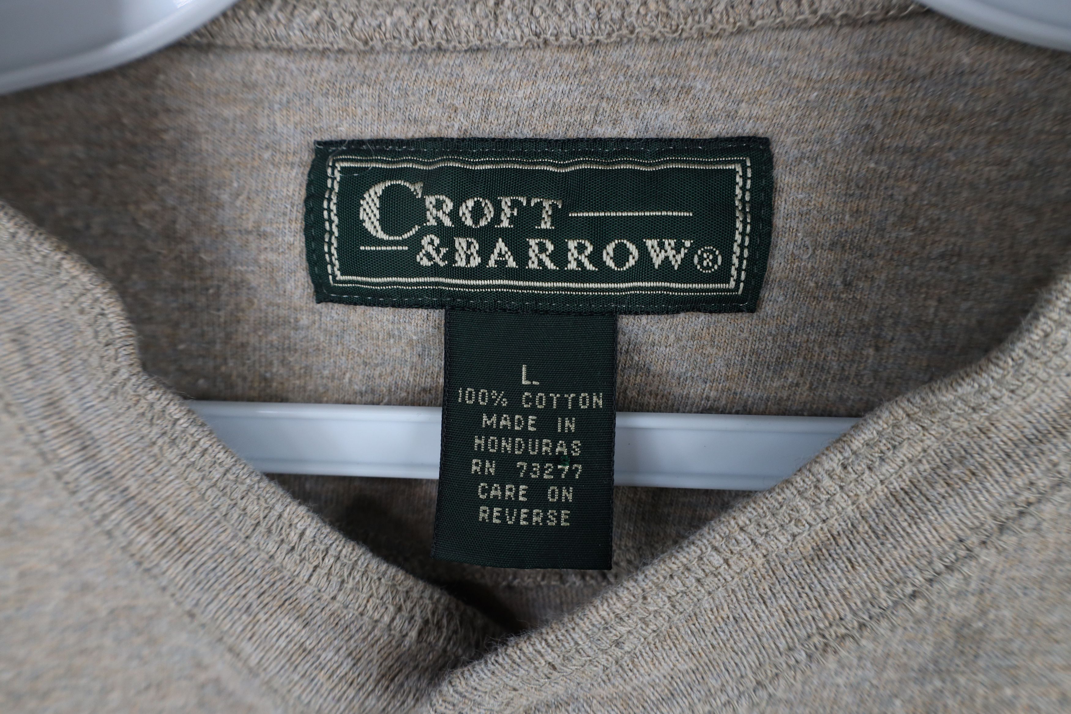 Vintage Vintage 90s Streetwear Long Sleeve Henley T-Shirt Oatmeal Size US L / EU 52-54 / 3 - 5 Thumbnail